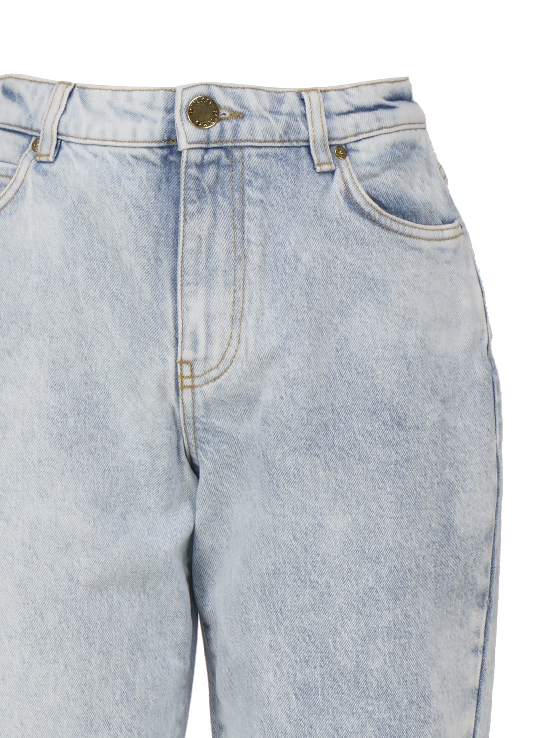 Shop Pinko Mom-fit Jeans In Blu
