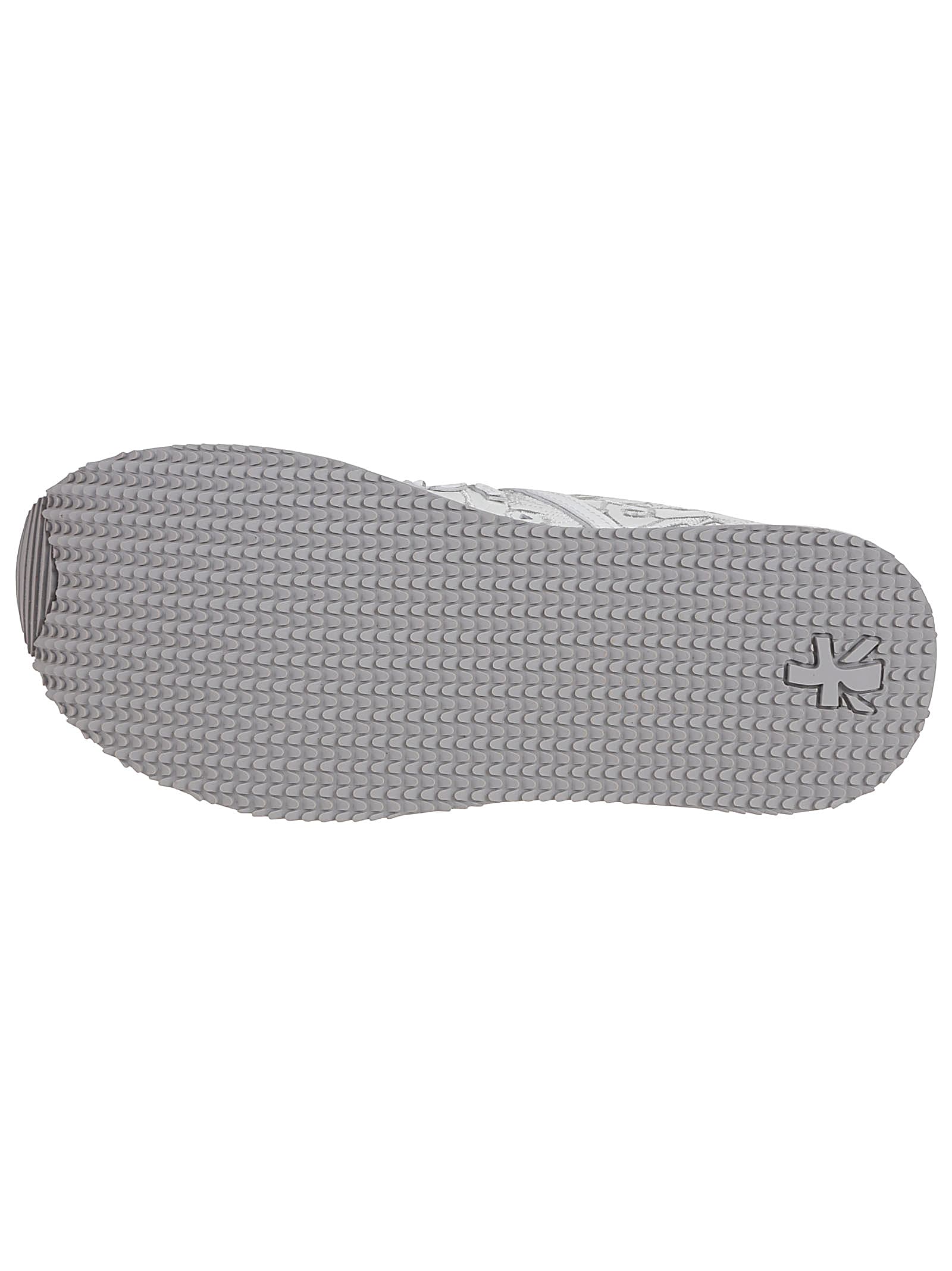 Premiata Low Top Leather Sneakers With Embroidered Round Toe In White