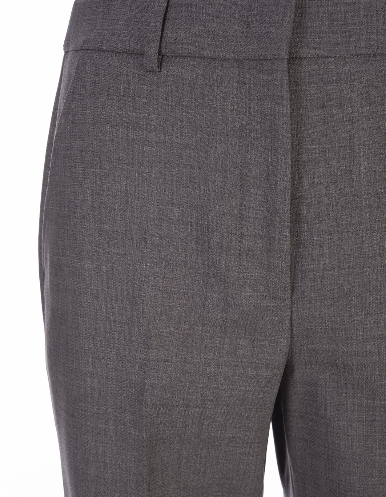 Shop Incotex Grey Stretch Wool Tailored Trousers