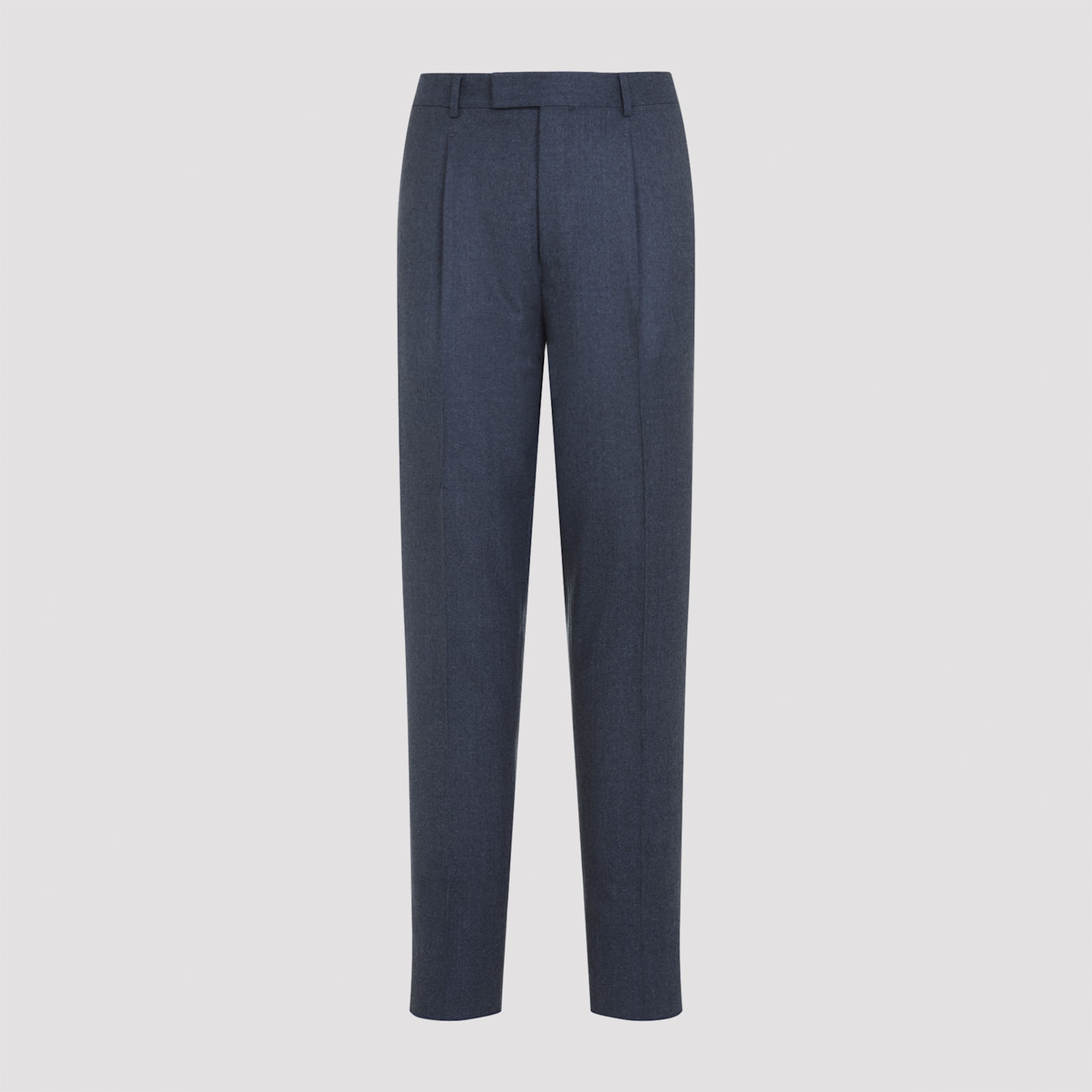 Zegna Belt-loop Casual Pants In Blue