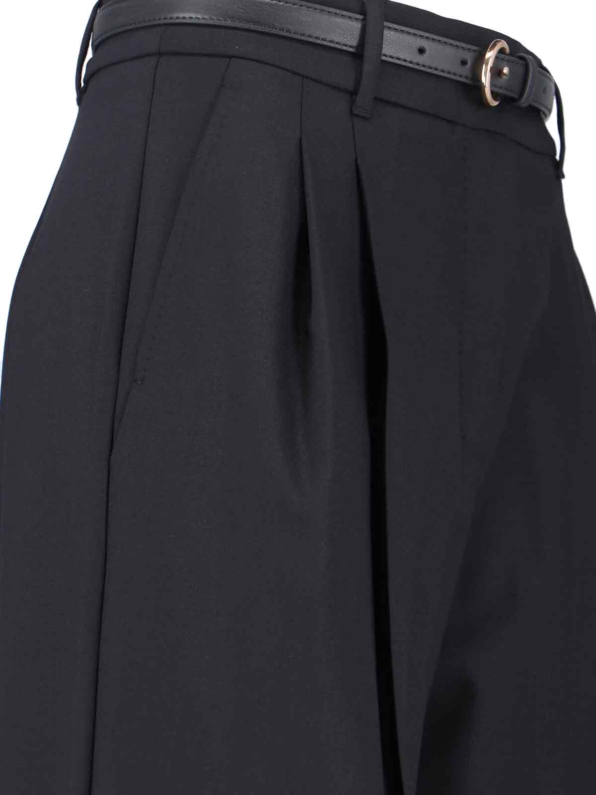 Max Mara Belted Pants In Black