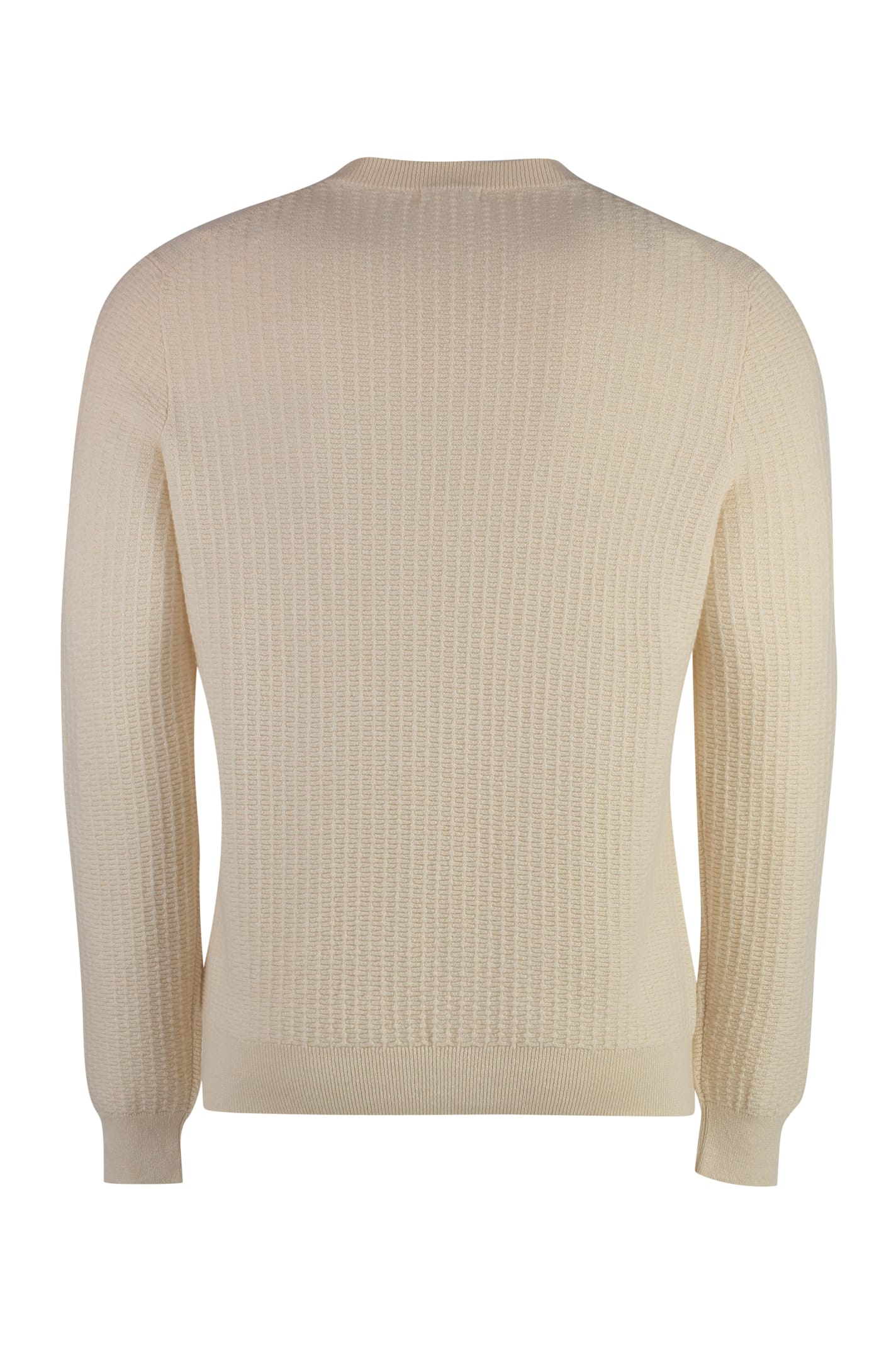 Malo Wool And Cashmere Sweater In Panna