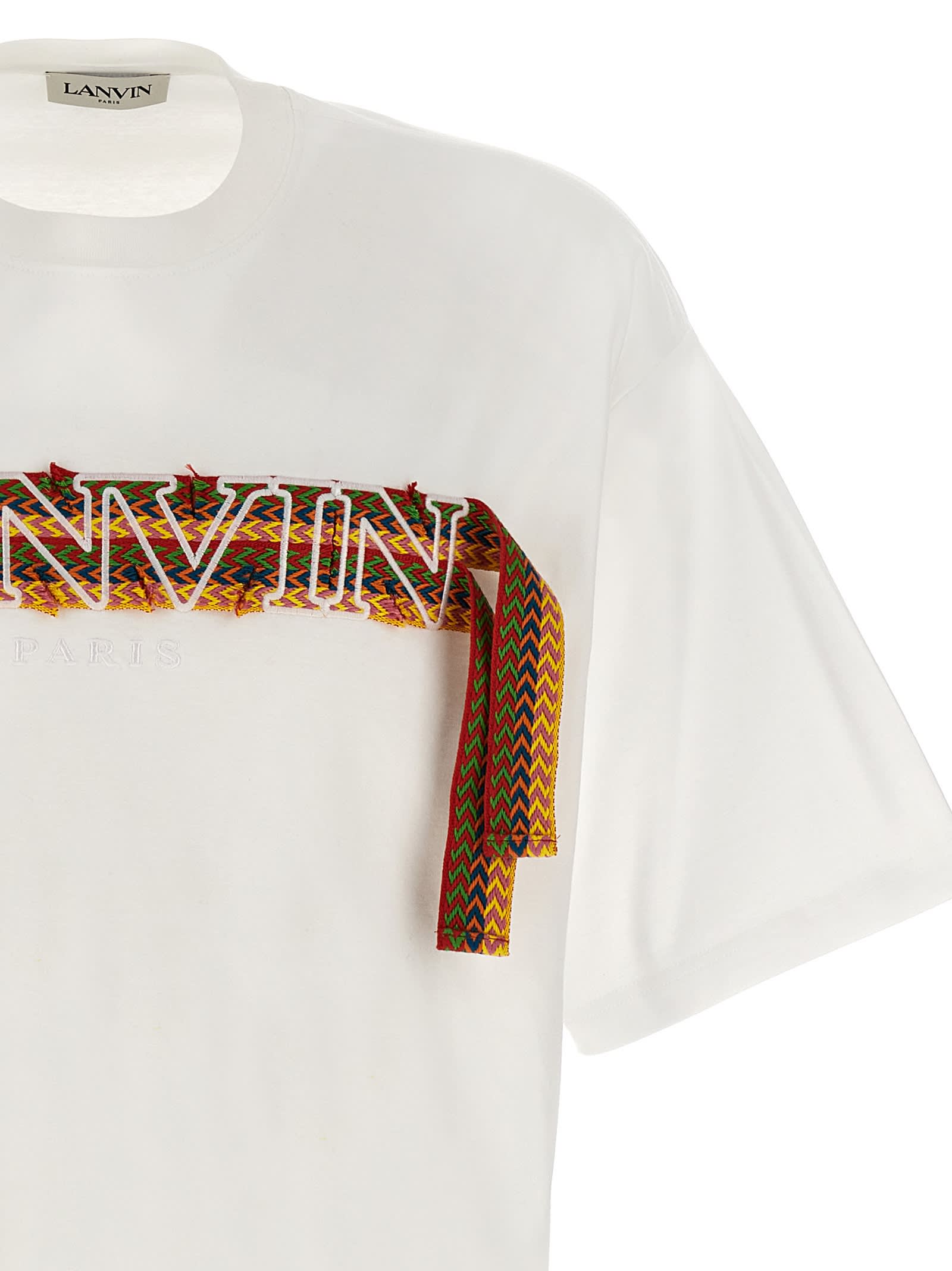 Shop Lanvin Curb Lace T-shirt In White