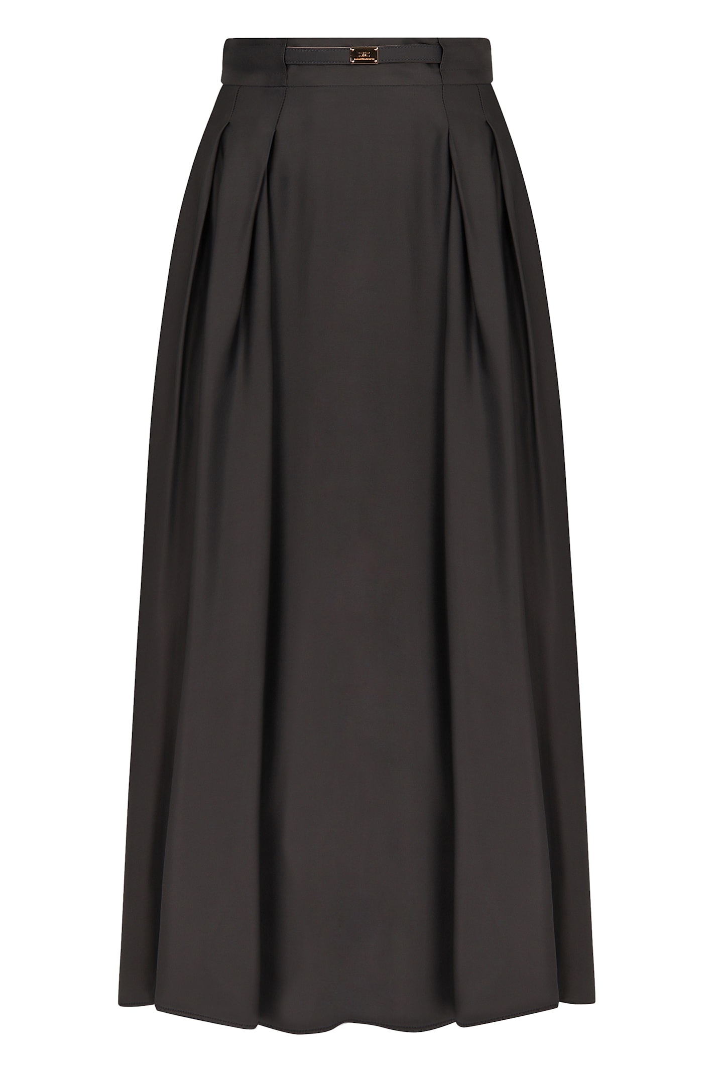 Elisabetta Franchi High-waisted Maxi Skirt In Grey