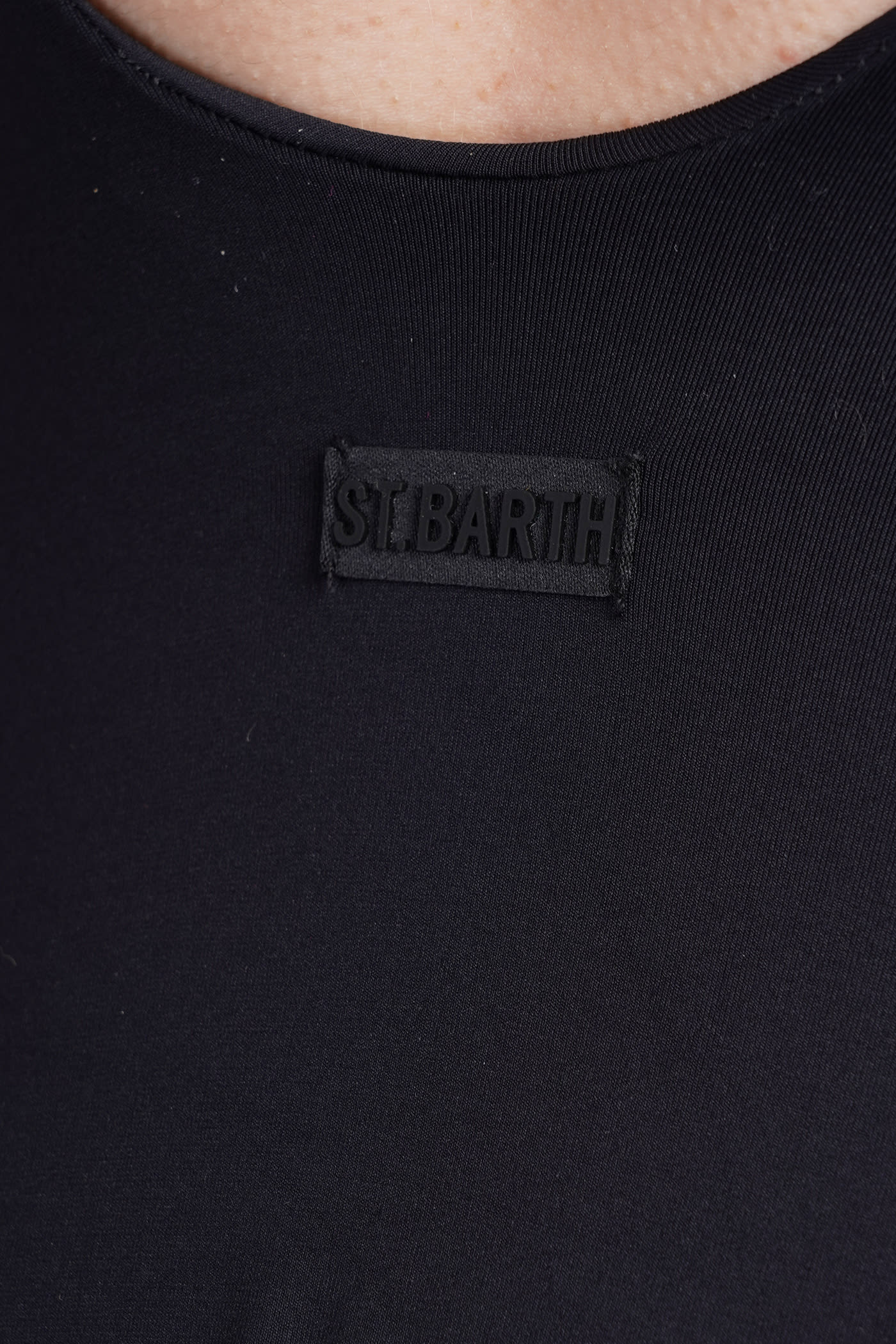 Shop Mc2 Saint Barth Cecille Beachwear In Black Polyamide