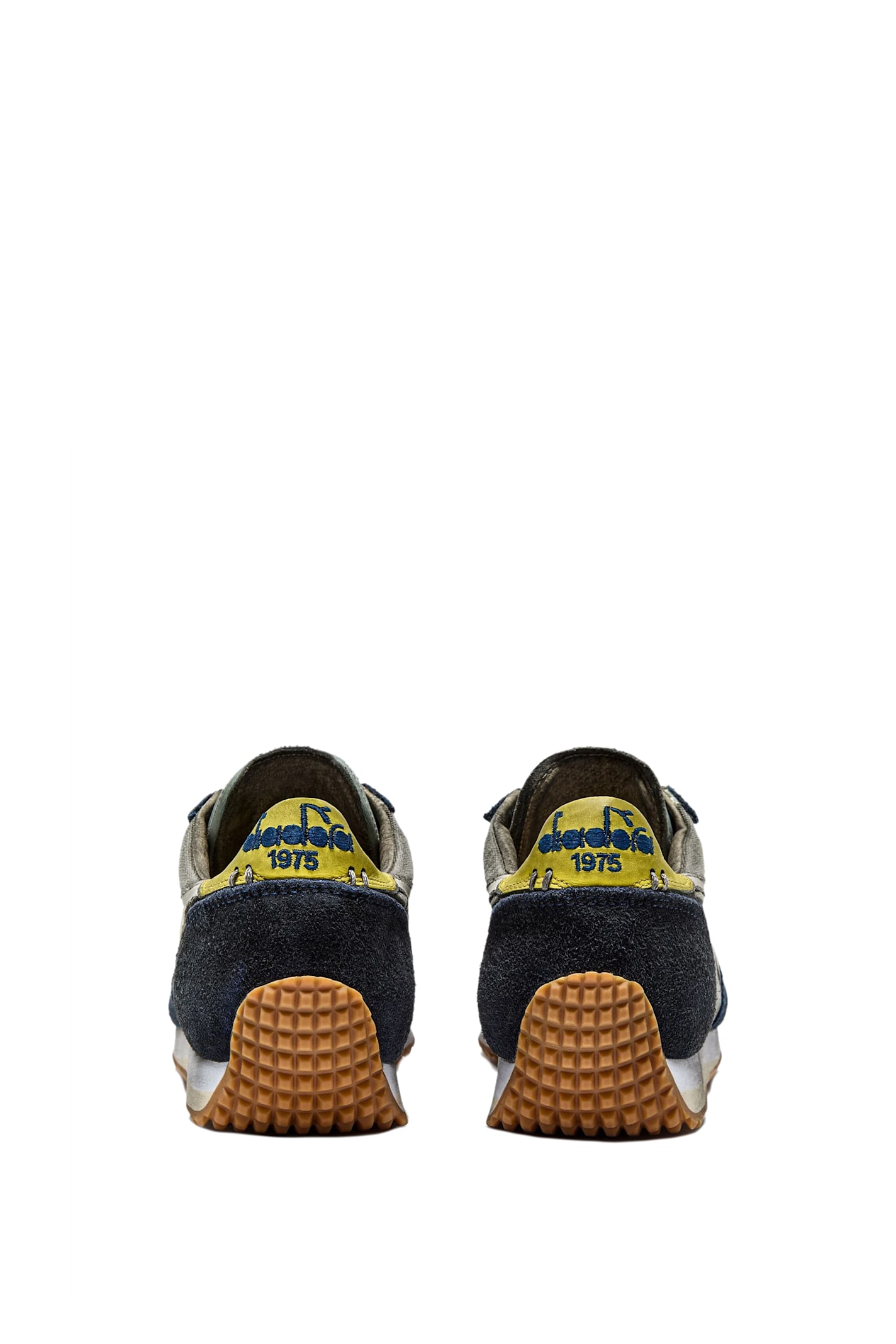 Diadora Blue And Canvas Stonewash Gray Equipe Sneakers