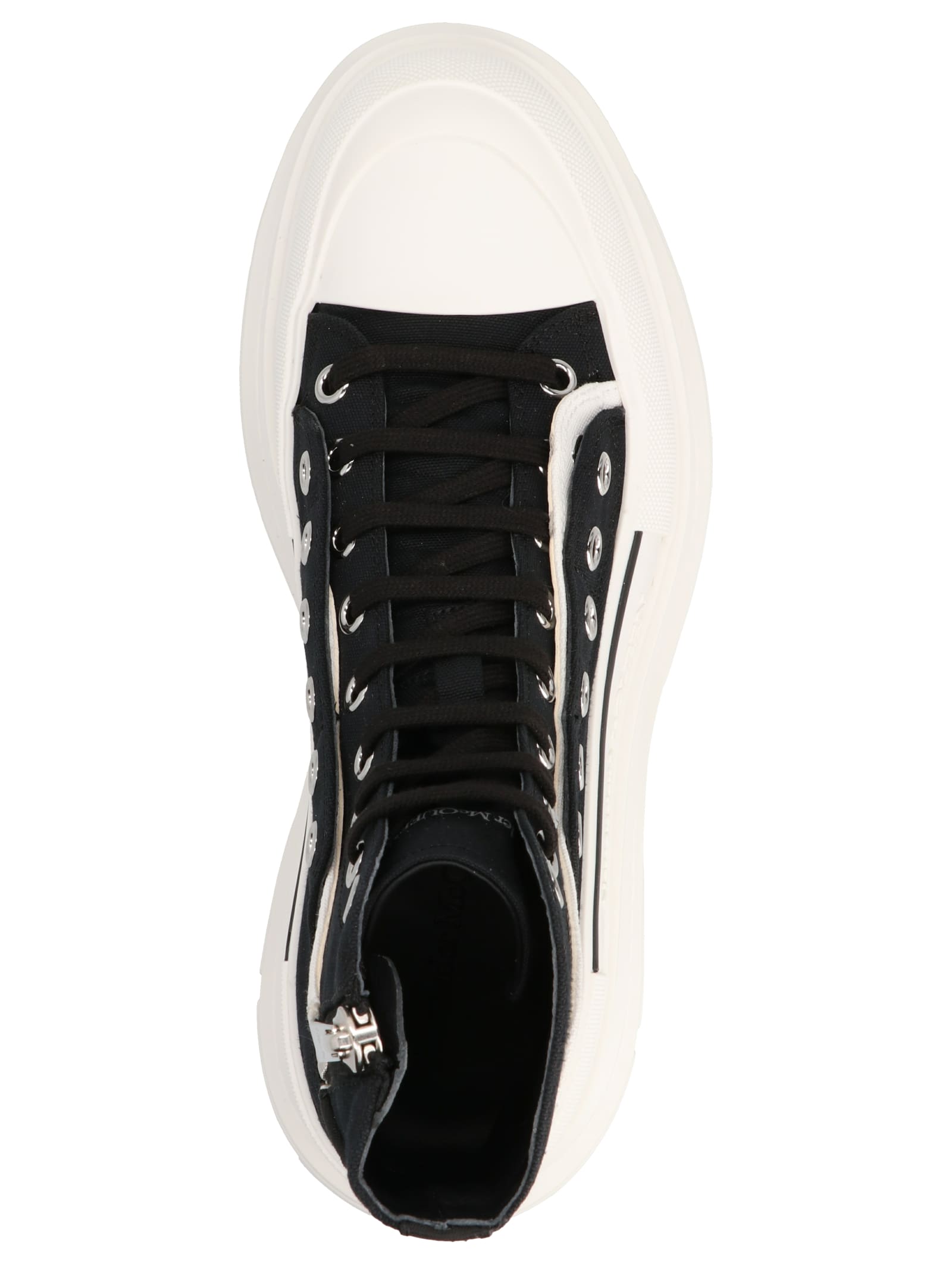 Shop Alexander Mcqueen Canvas Sack Sneakers In Black