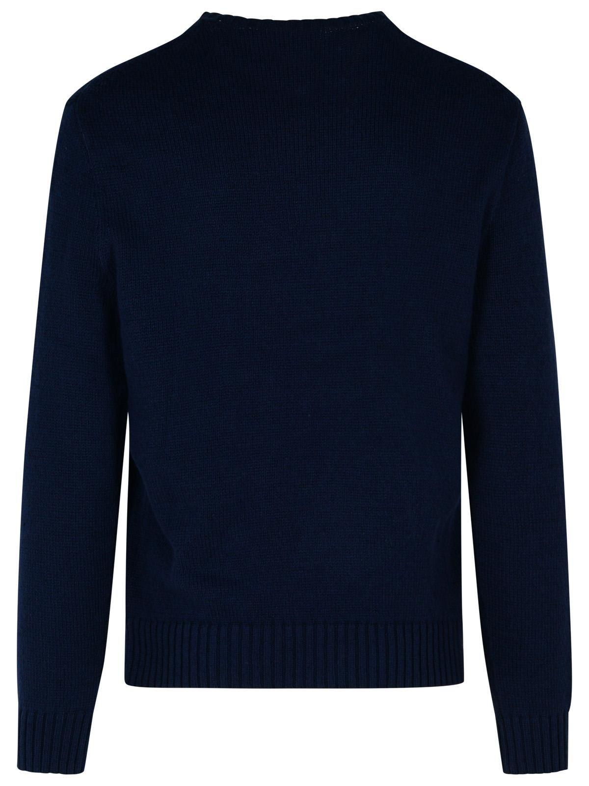 Polo Ralph Lauren Cotton Coolmax Novelty Bear Sweater Refined Navy In Bearnavy