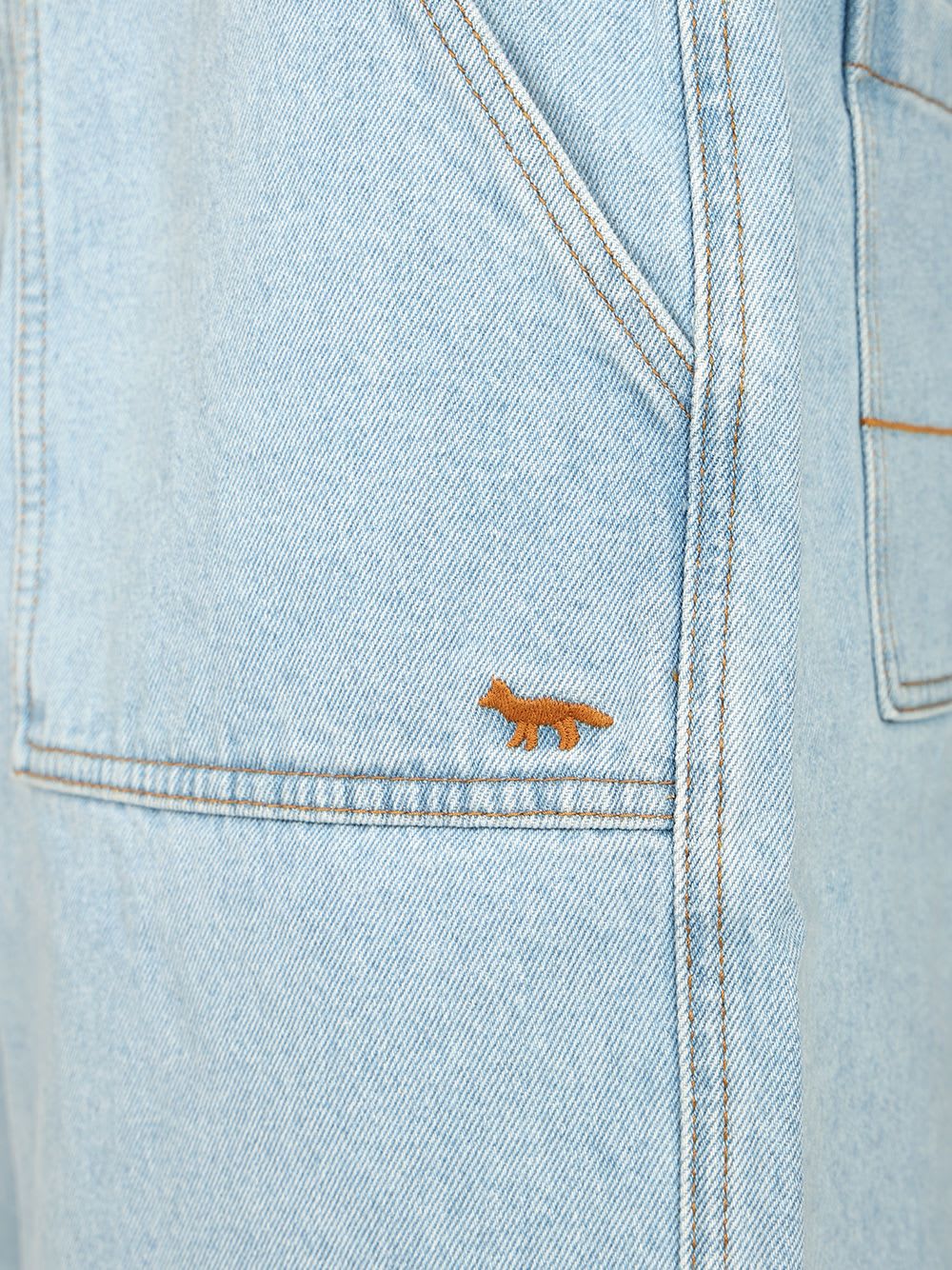Shop Maison Kitsuné Workwear Denim Shorts