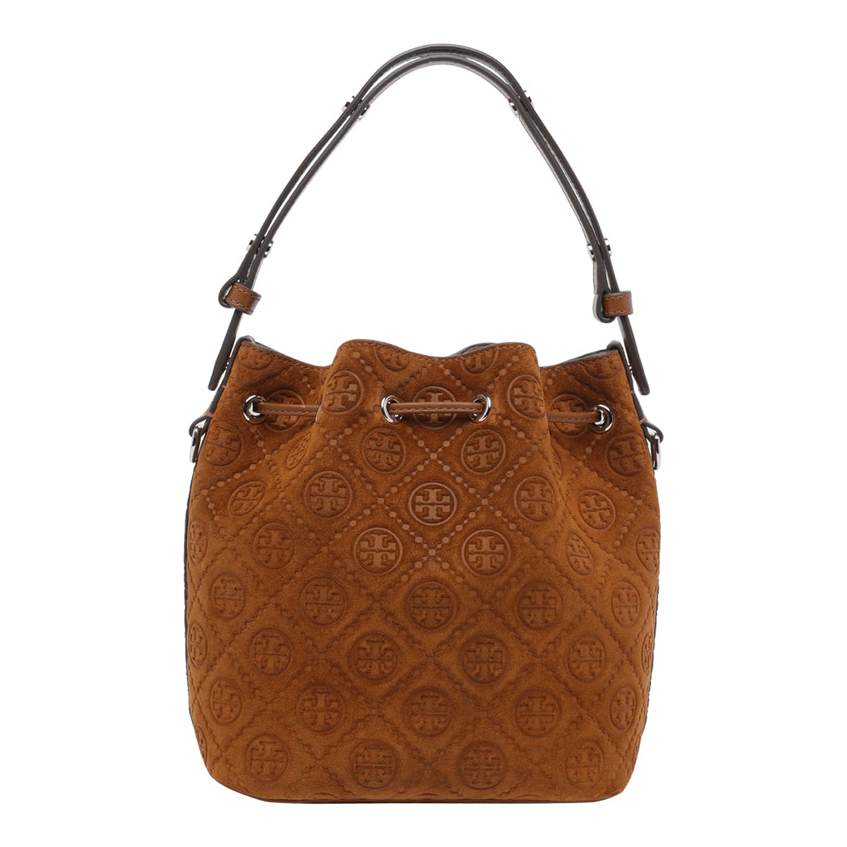 Tory Burch T Monogram Bucket Bag In Brown
