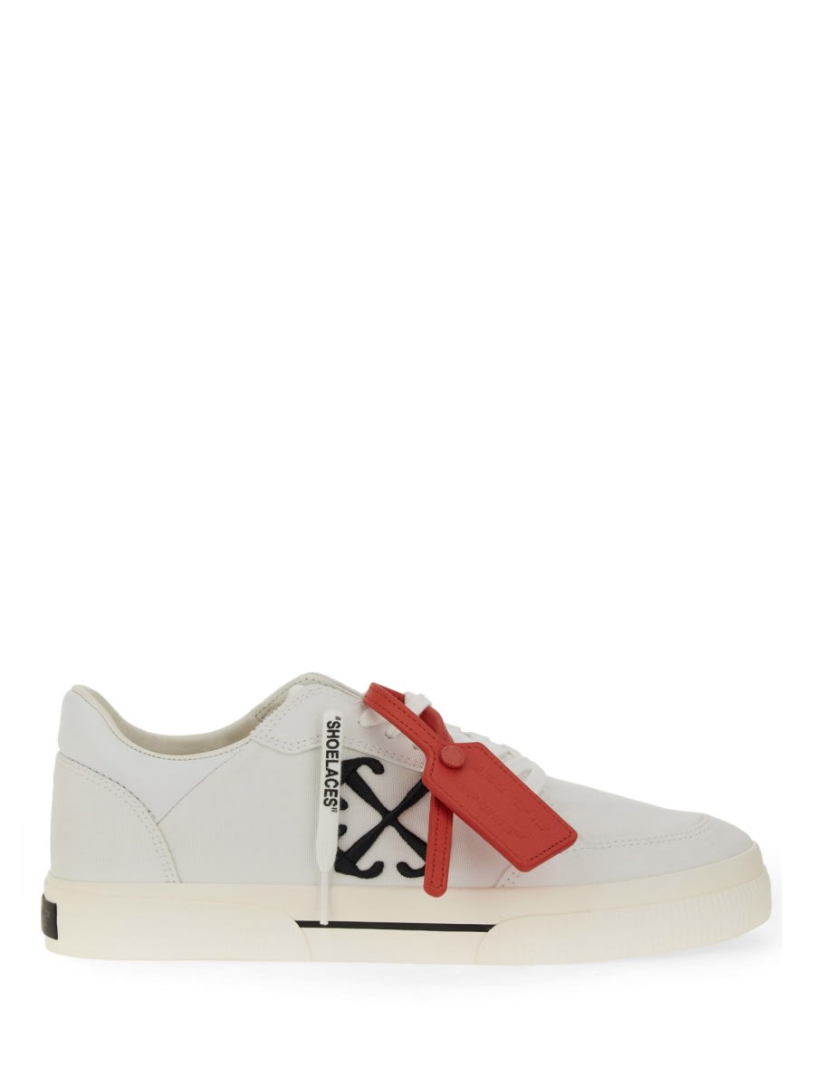 Shop Off-white Leather Sneaker In Multicolour