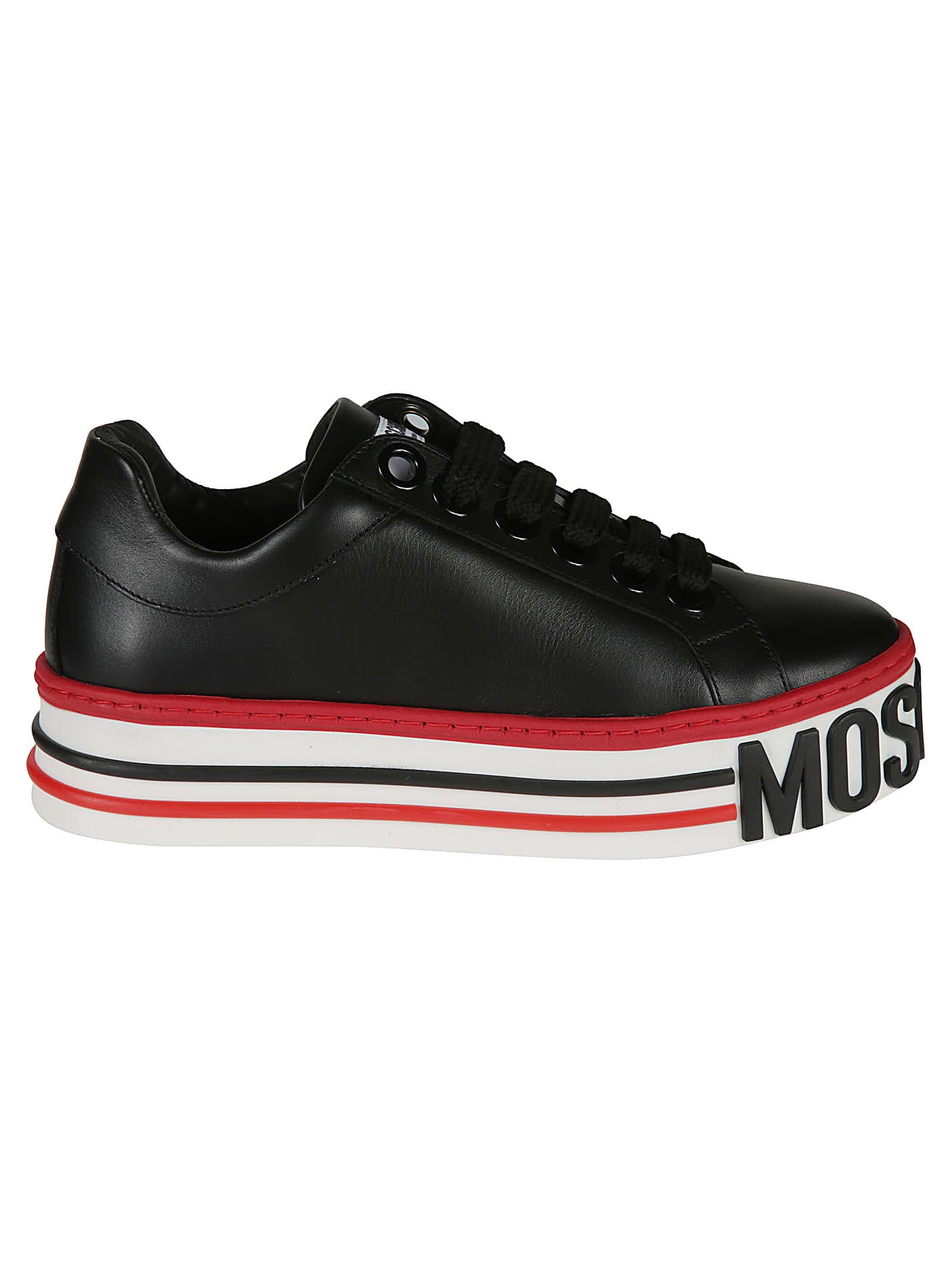 Moschino Moschino Logo Platform Sneakers - black - 11028785 | italist