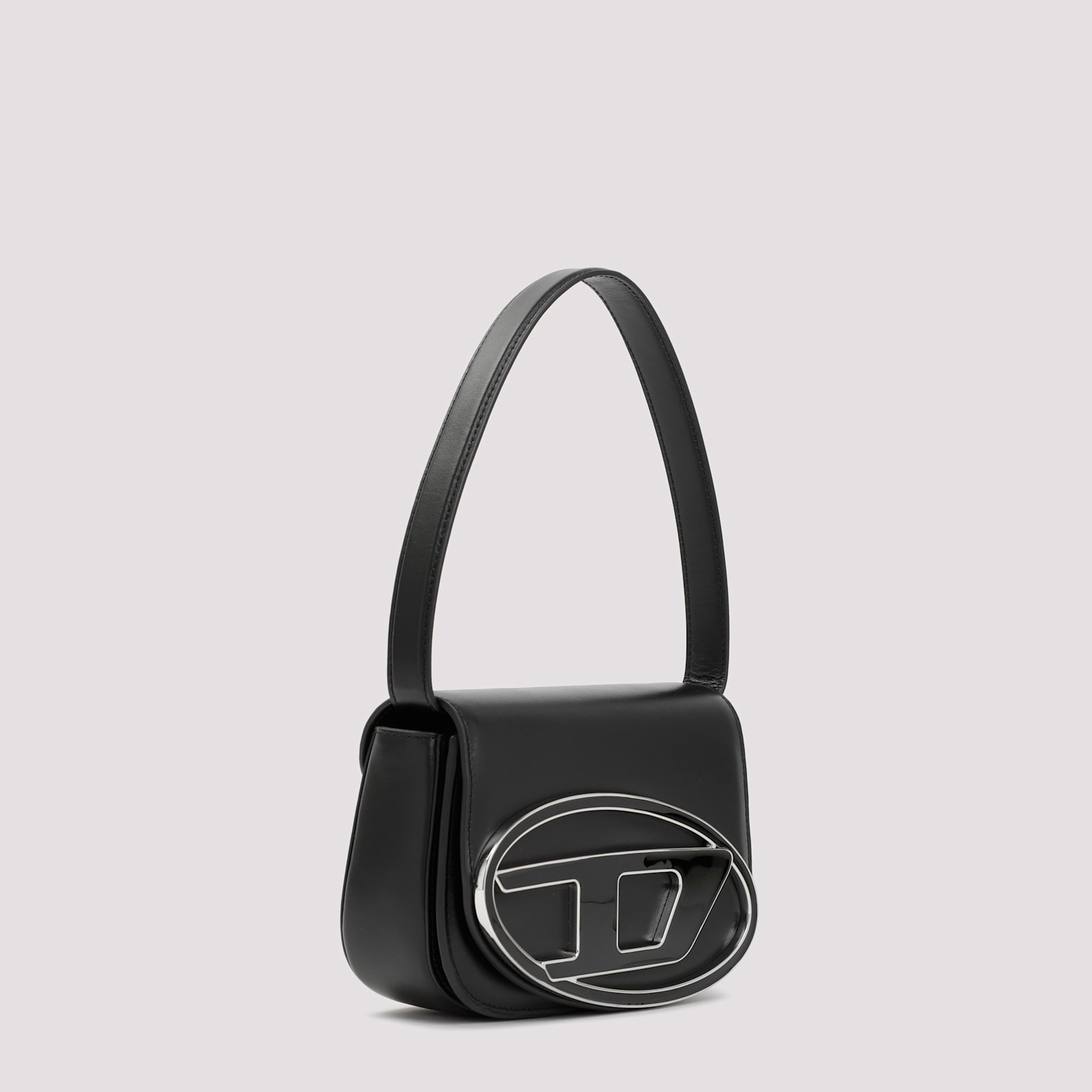 Diesel 1dr Leather Shoulder Bag In Black
