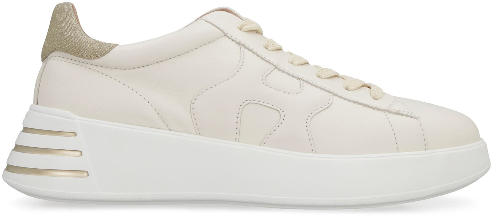 Shop Hogan Rebel Lowtop Sneakers In Ivory