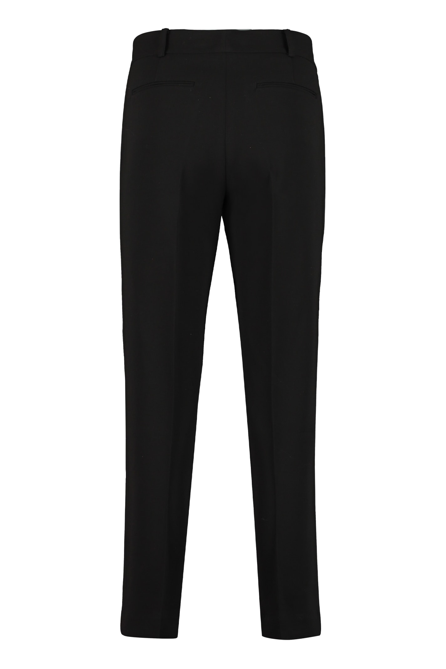 Shop Michael Michael Kors Cropped Straight-leg Trousers In Black