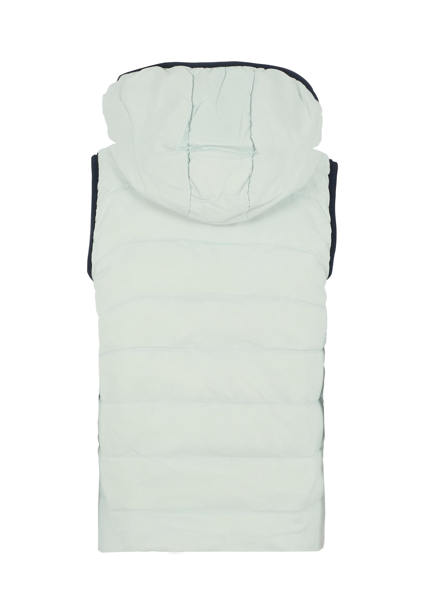 Hugo Boss Reversible Light Blue Vest For Boy With Logo In White