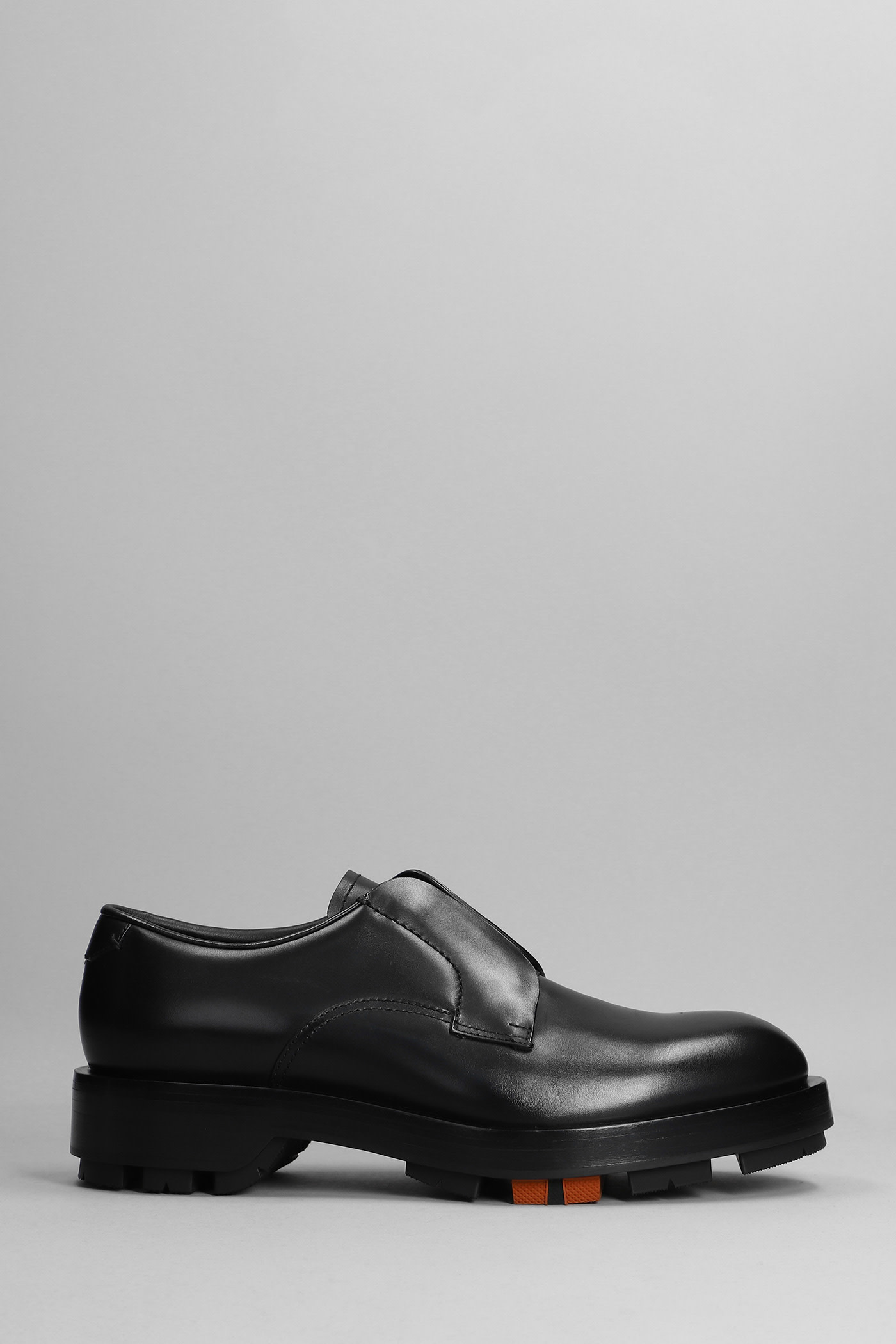 Ermenegildo Zegna Lace Up Shoes In Black Leather