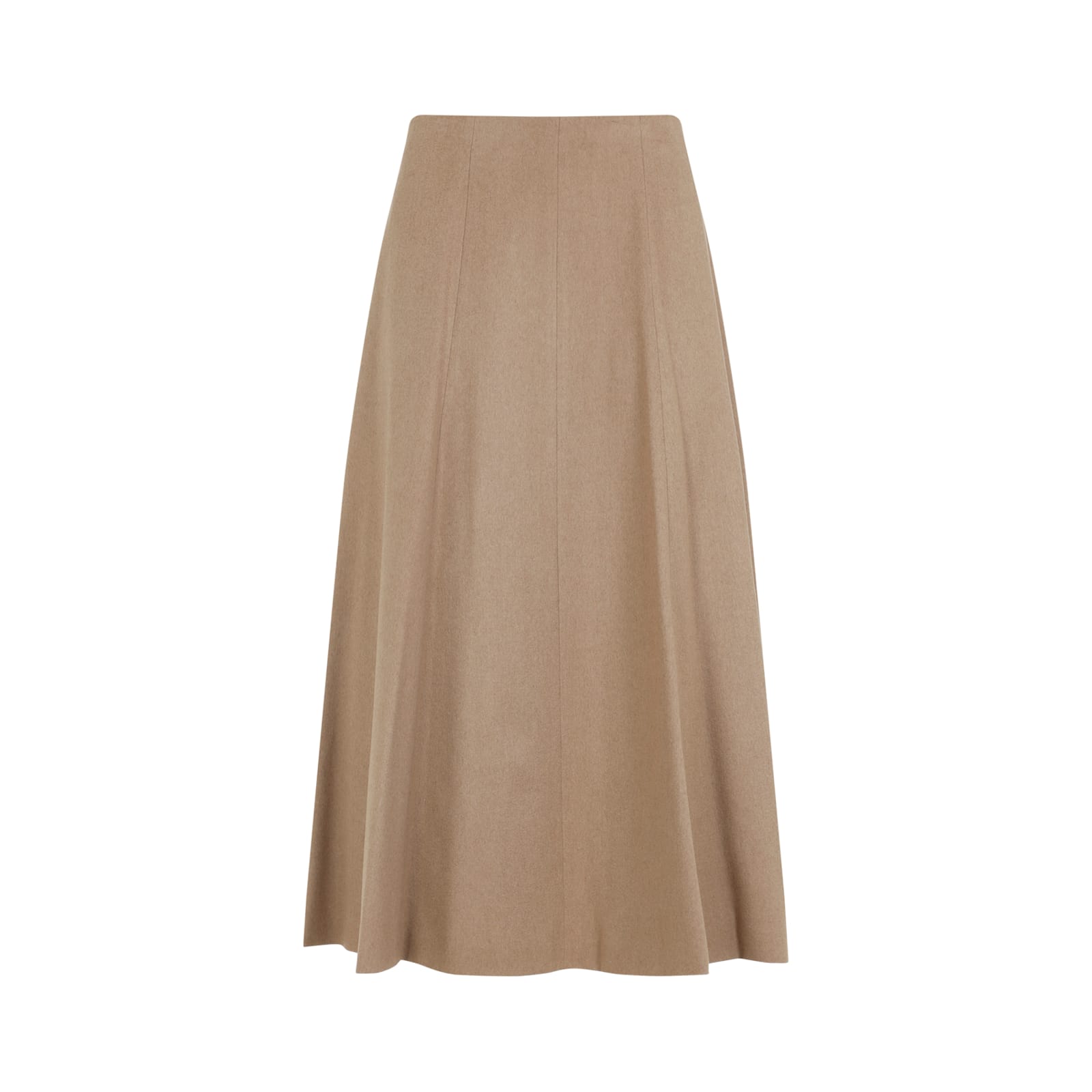 Max Mara Geneve Midi Full Skirt In Gold