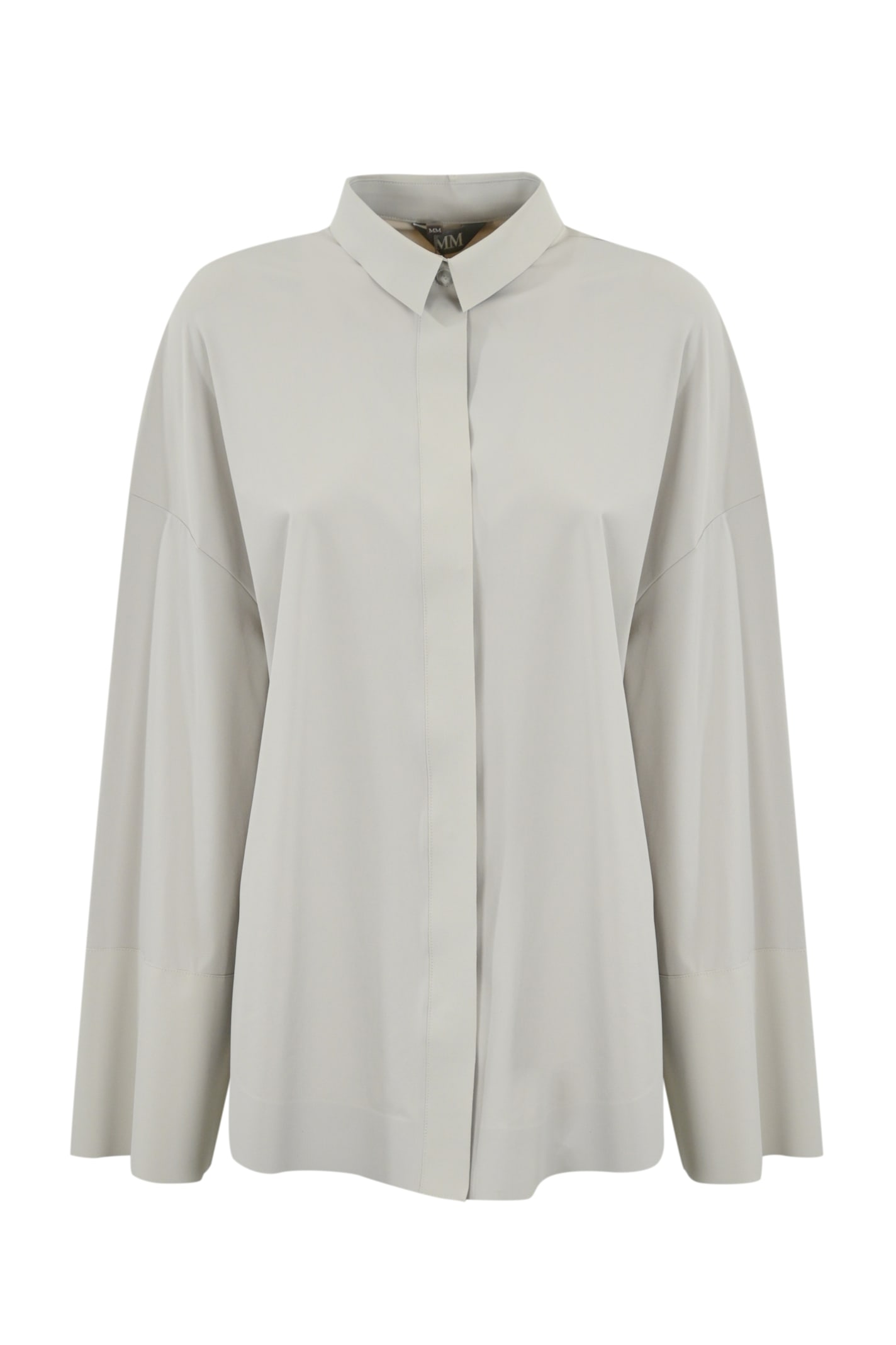 Max Mara Patella Shirt In Technical Jersey In Neutral