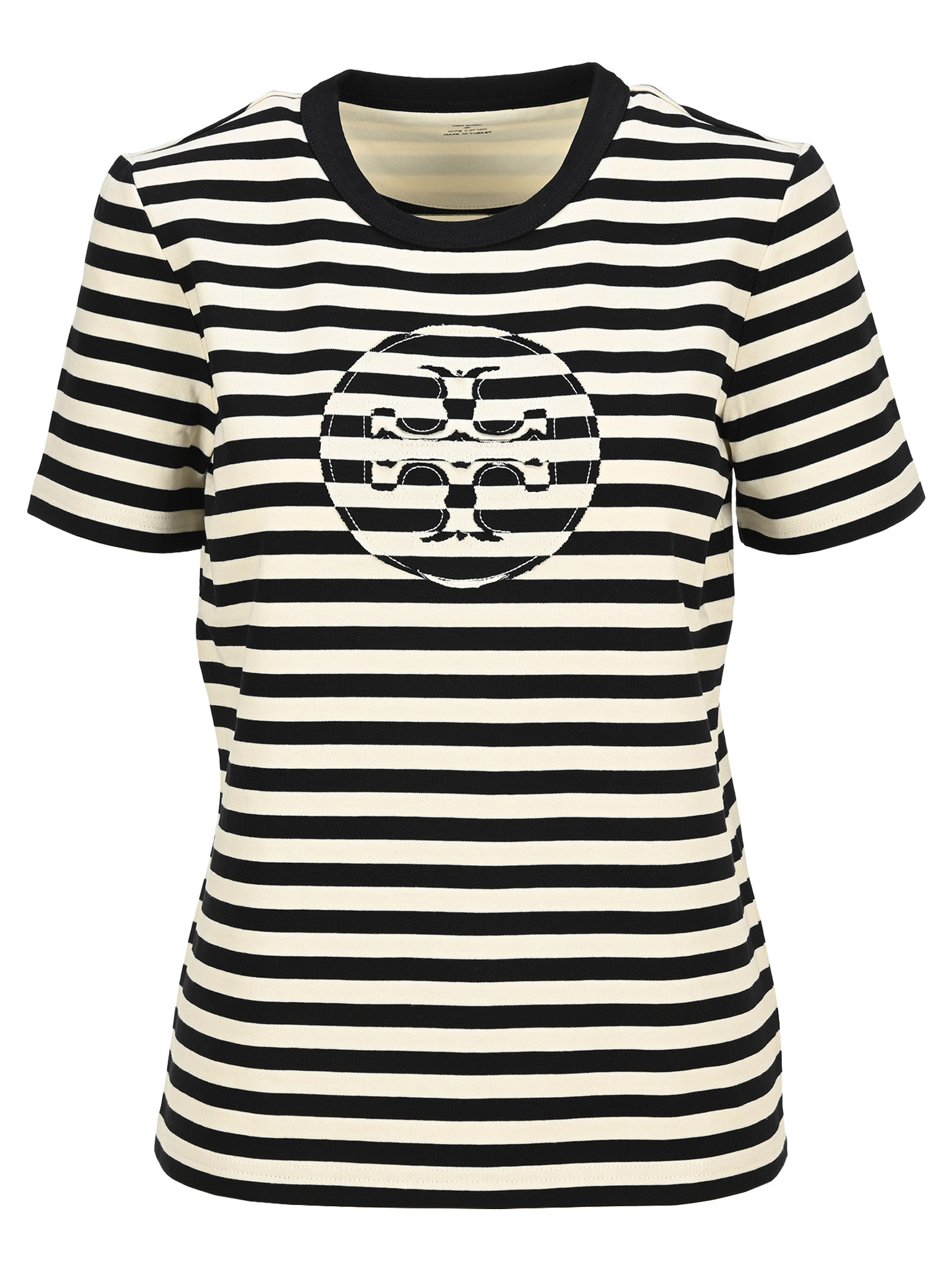 Tory BurchTory Burch Logo Patch Striped T-shirt | DailyMail