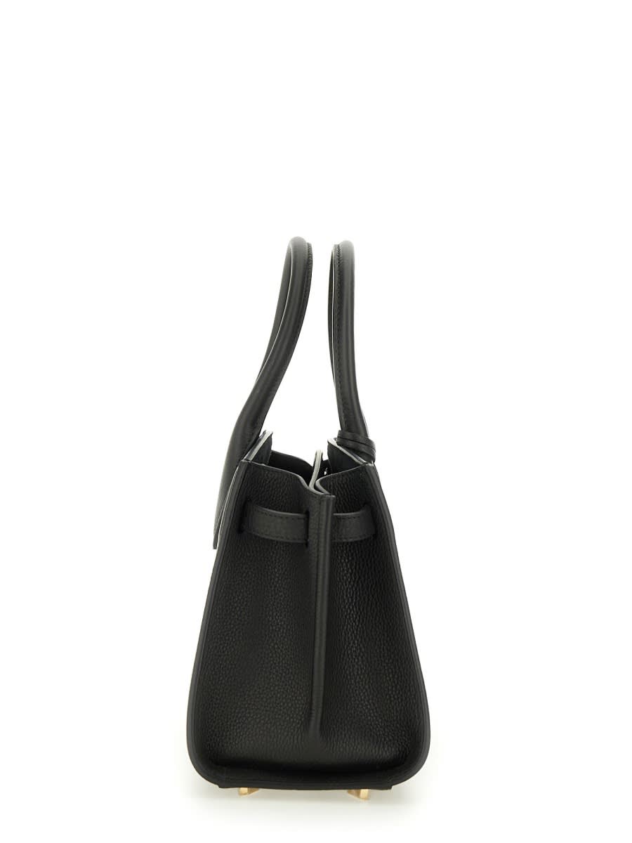 Ferragamo Structured Shoulder Bag Adjustable Strap In Black