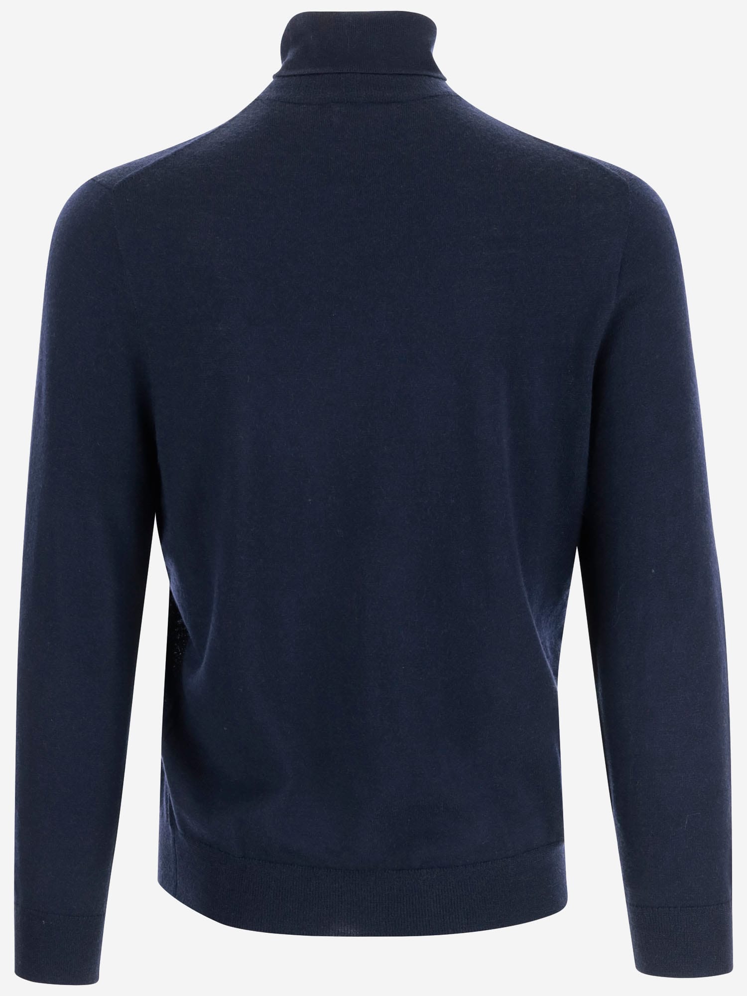 Shop Polo Ralph Lauren Wool Pullover With Logo In Blue