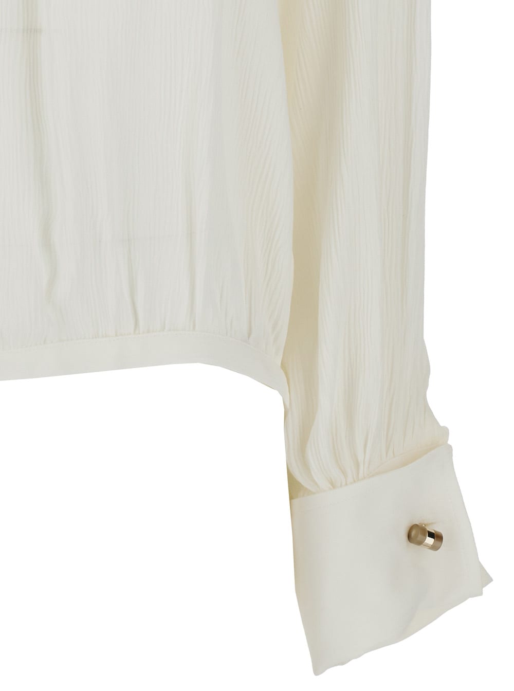 Shop Max Mara Cream White Narvel Blouse In Silk Woman