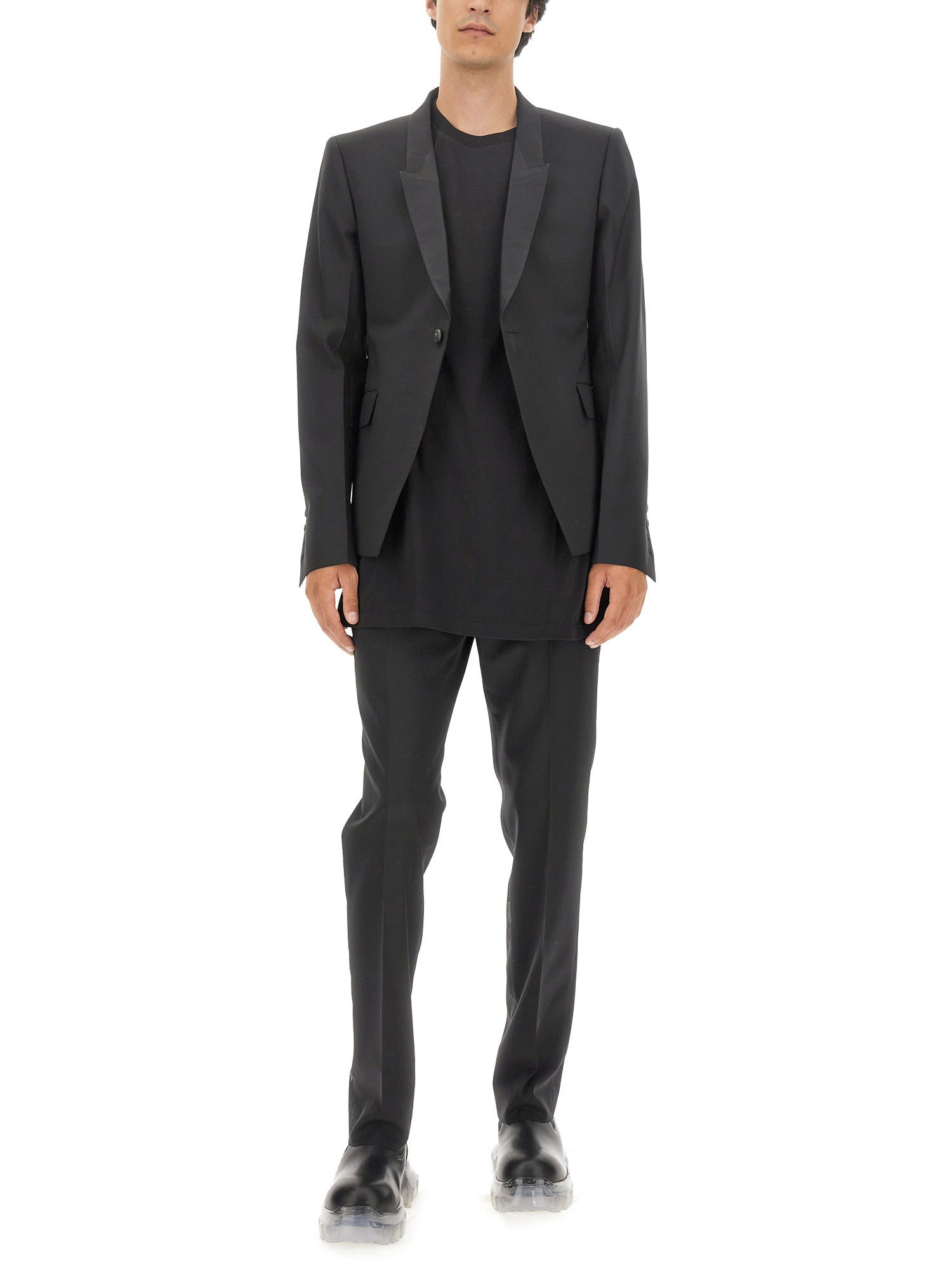 Shop Rick Owens Slim Fit Pants In Black