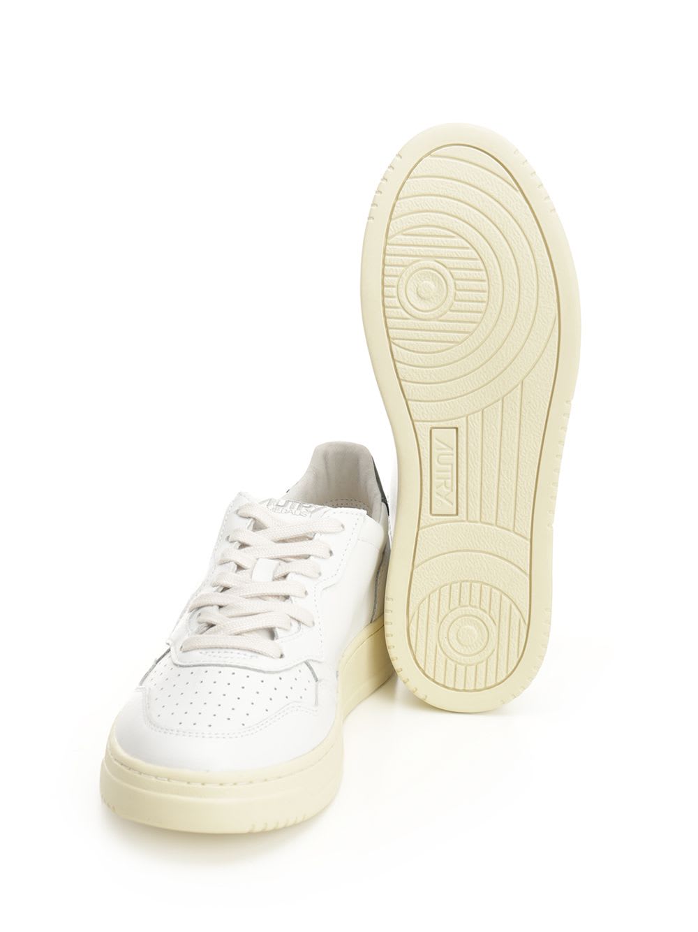 Autry Medalist Sneakers In White And Blue Leather In White