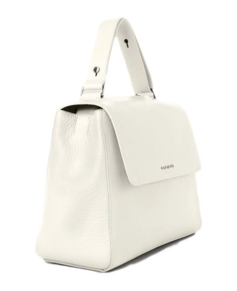 Shop Orciani Sveva Soft Medium Shoulder Bag In Leather With Shoulder Strap In Bianco
