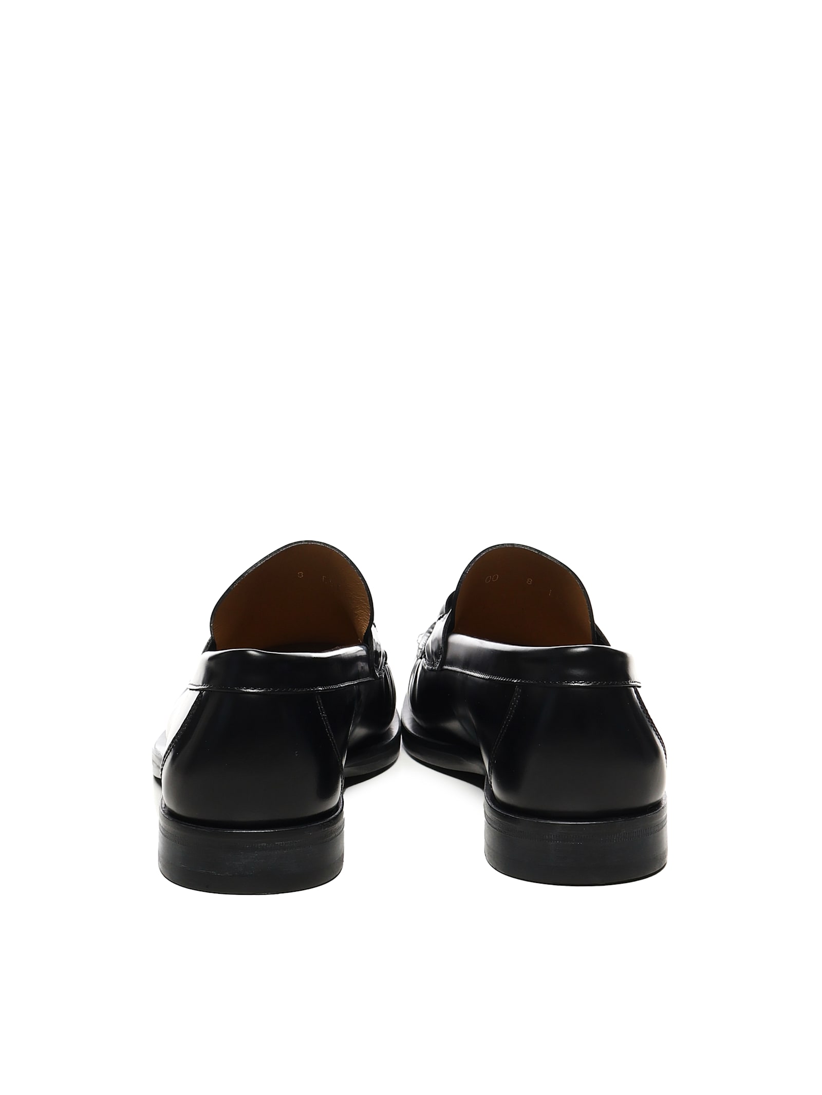 Ferragamo Gancini Ornament Loafers In Black