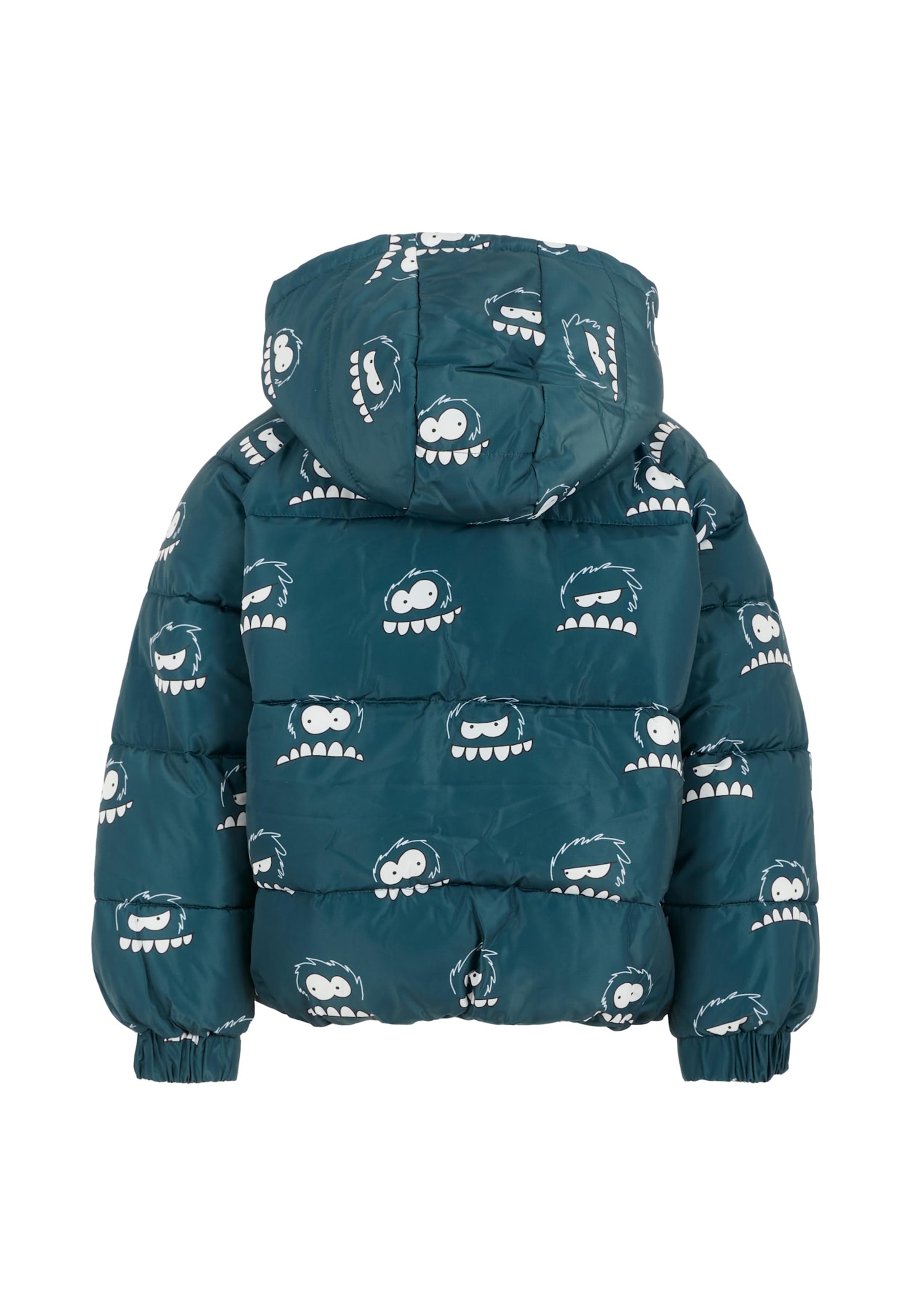 Stella Mccartney Monster-print Puffer Jacket In Blue