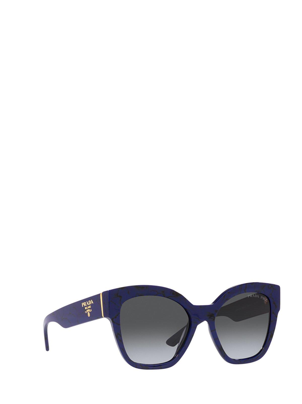 Shop Prada Butterfly-frame Logo-printed Sunglasses In 18d5w1