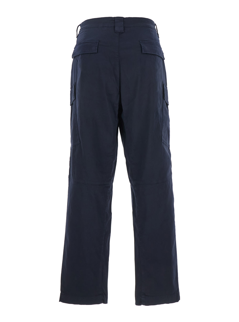 C.p. Company Blue Pants With Cargo Pockets And Lens Motif On The Leg In Cotton Man In Blu