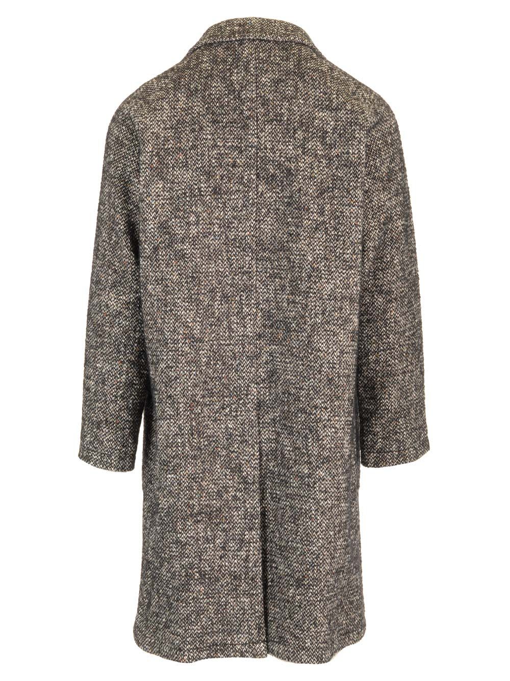 Shop Tagliatore Unlined Tweed Coat In Grey