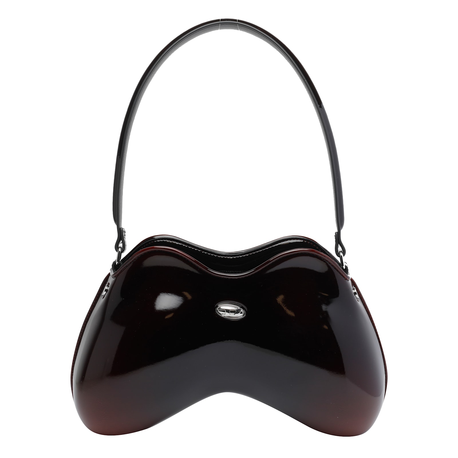 Diesel Womens Ha930 Double-d Faux Patent-leather Shoulder Bag In Red
