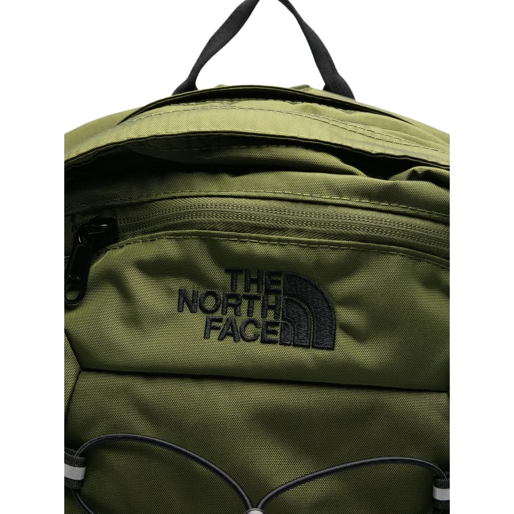The North Face Backpack With Front Zip Pocket And Bungee Cord System In Green