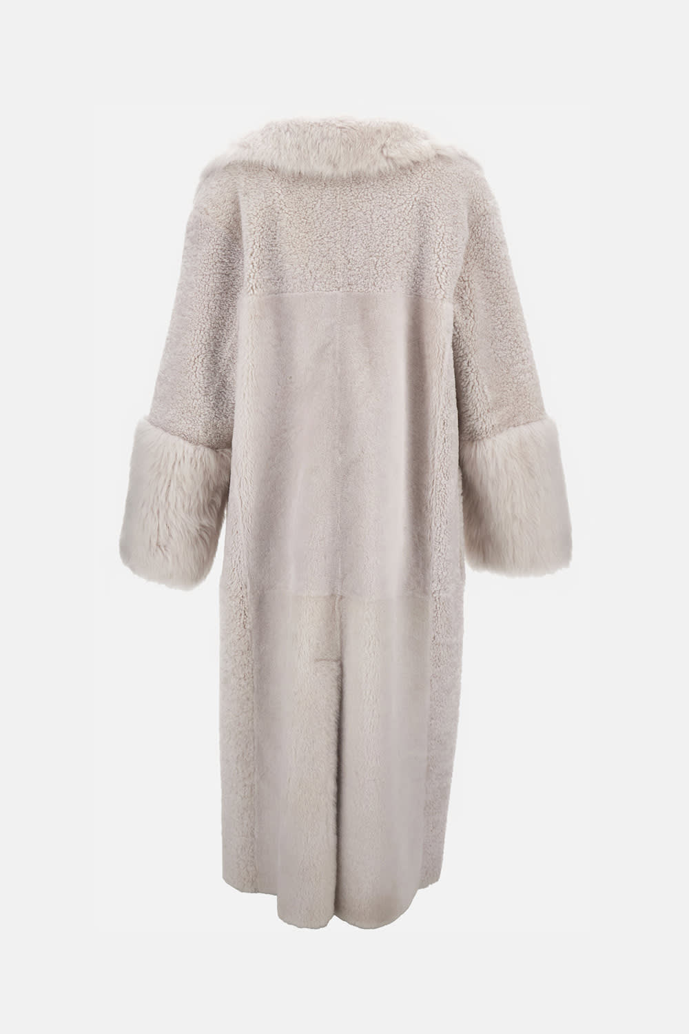 Desa 1972 Sheepskin Coat In Gray