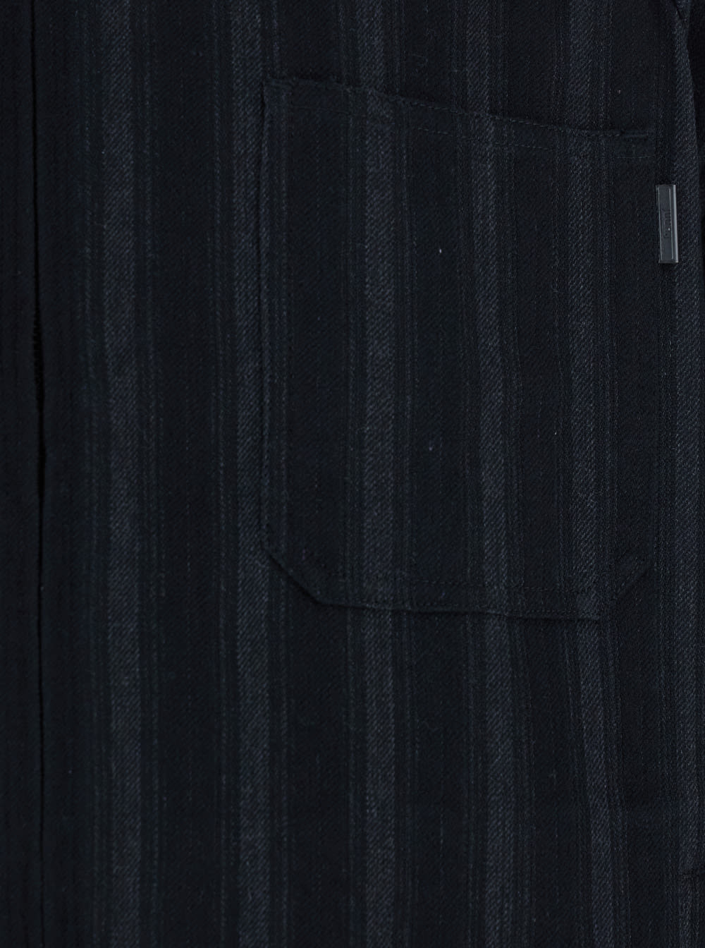 Juunj Wool Cotton Stripe Blouson Shirts In Black