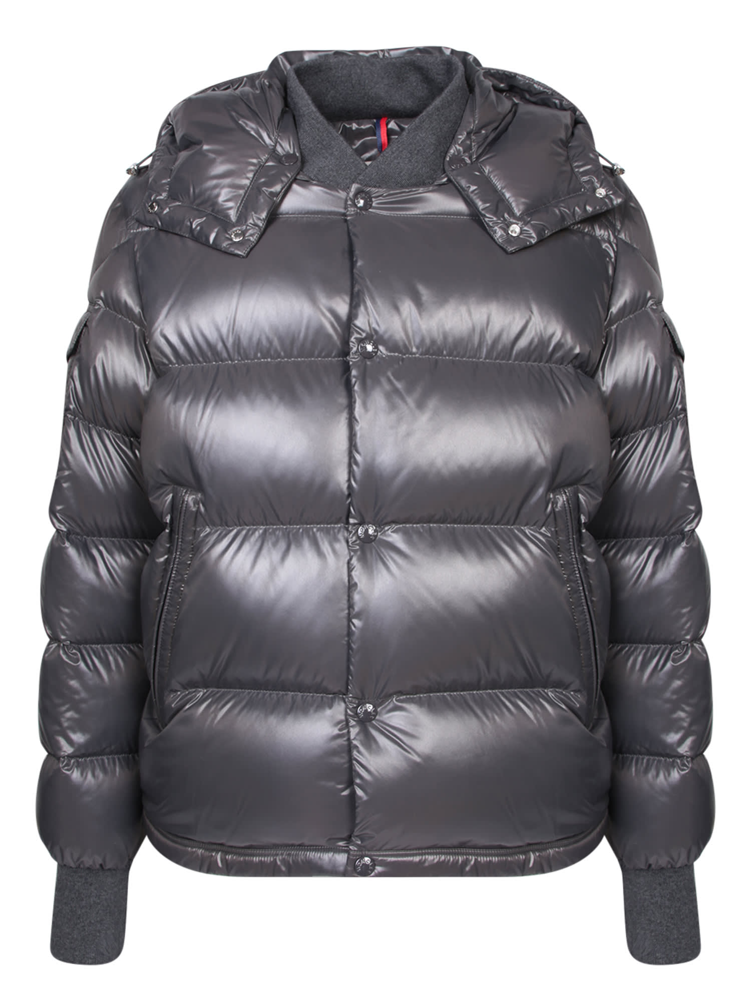 Shop Moncler Maljasset Blue Down Jacket