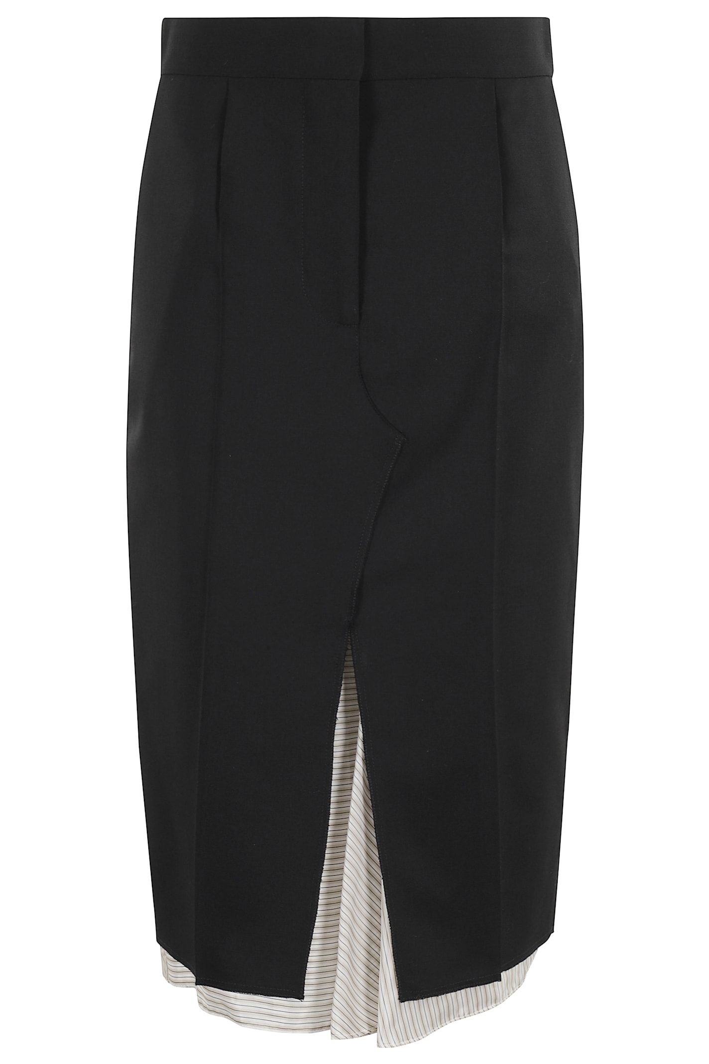 Marni Exposed Lining Skirt In Black