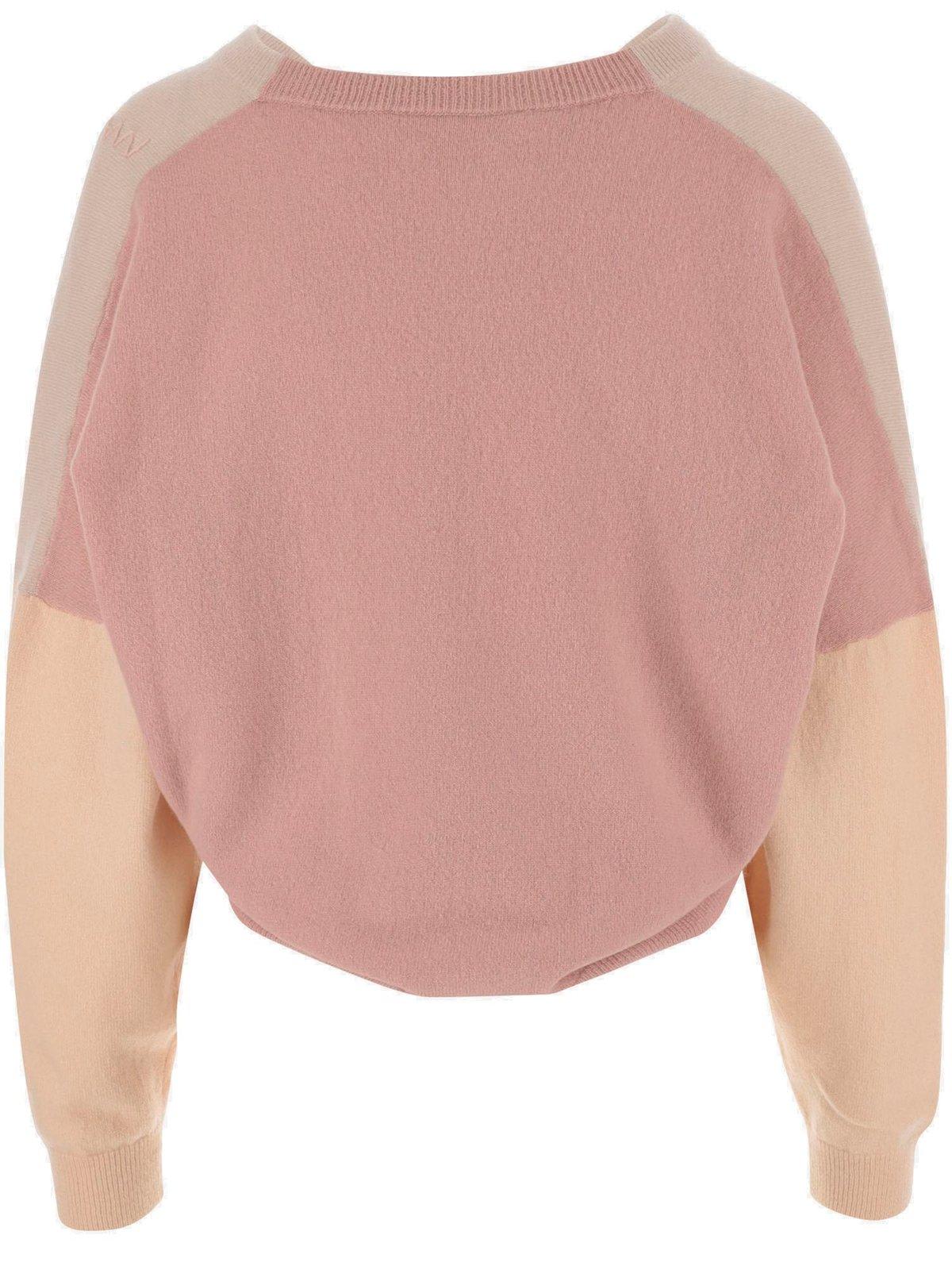 Shop Marni Color-block V-neck Jumper