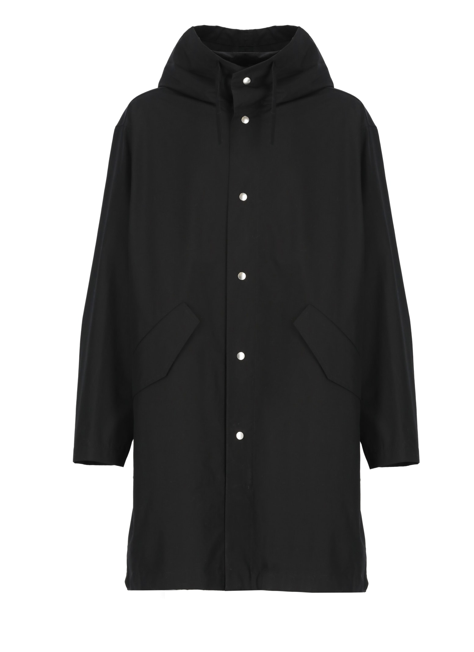 Shop Jil Sander Parka With Logo In Black