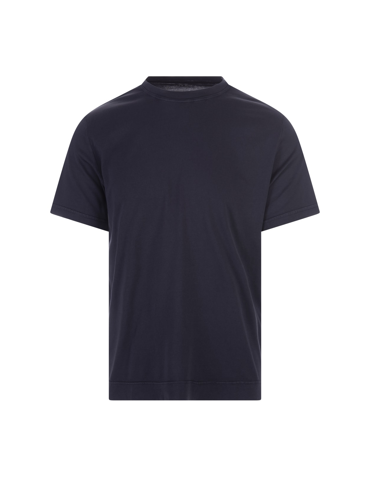 Basic T-shirt In Night Blue Giza Jersey