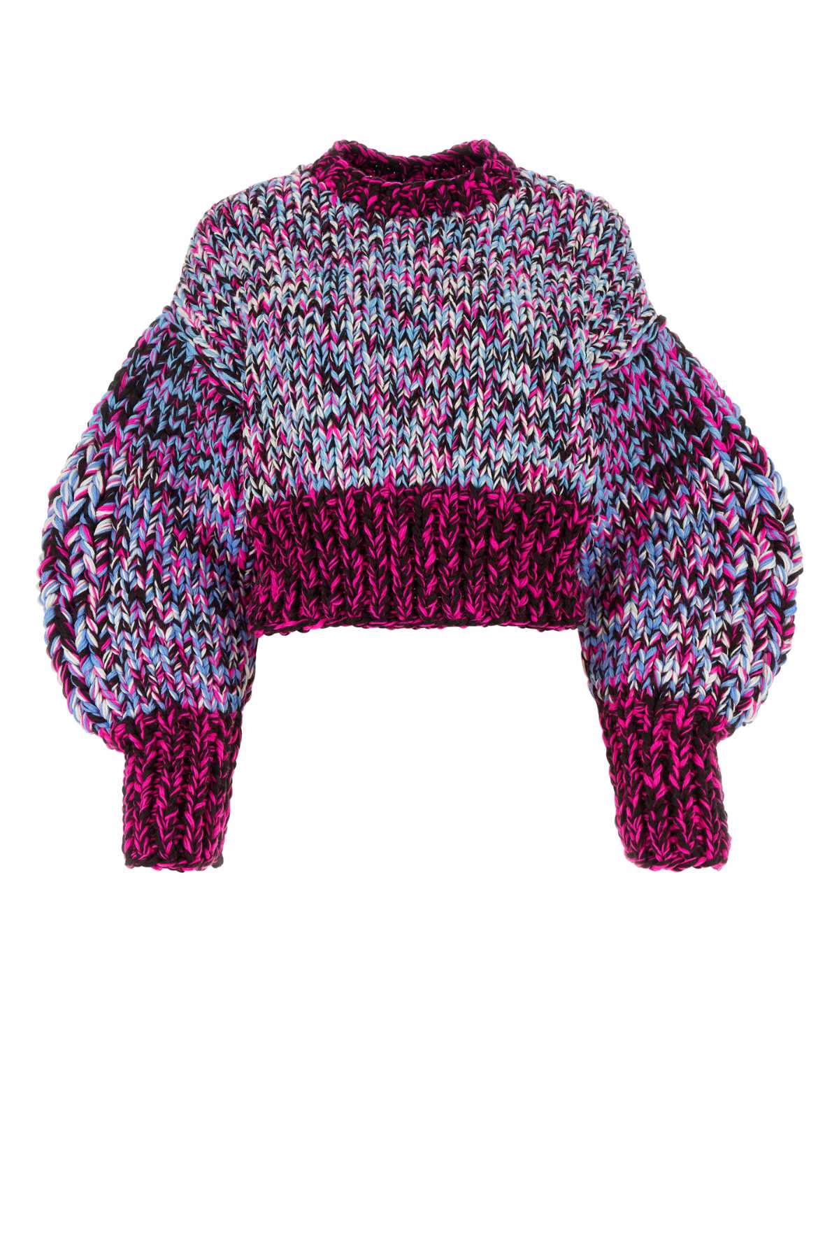 Shop Loewe Multicolor Wool Sweater In Pinkmulticolor