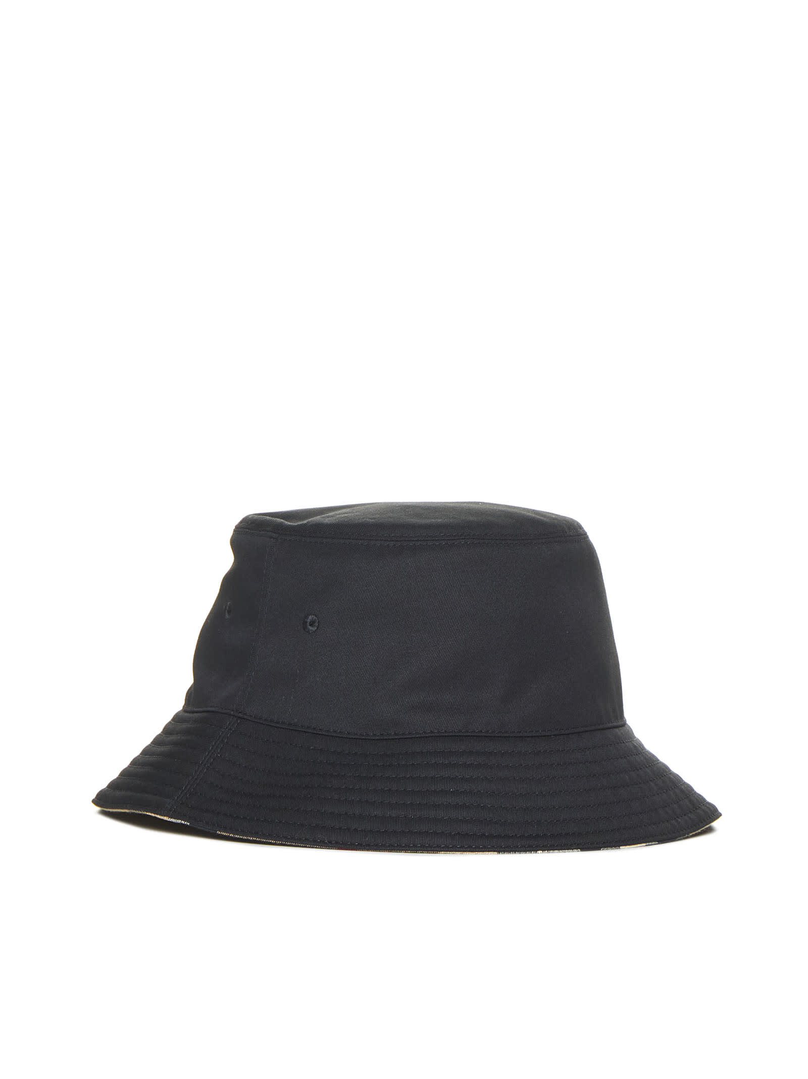 Shop Burberry Hat In Black