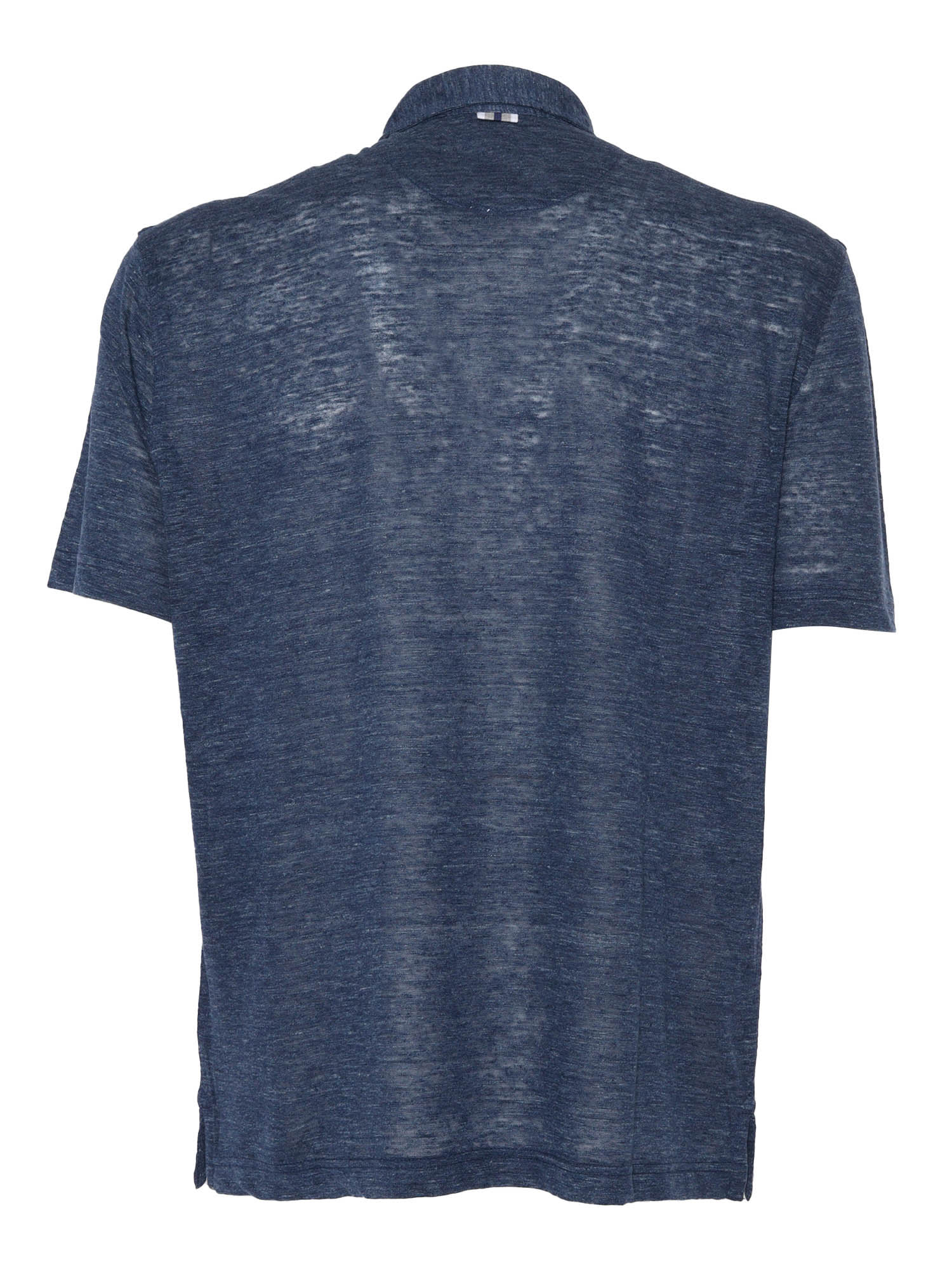 Shop Fedeli Blue Linen T-shirt