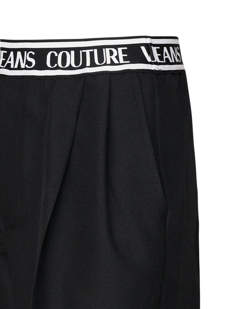 VERSACE JEANS COUTURE ELEGANT TROUSERS WITH ELASTIC WAIST 