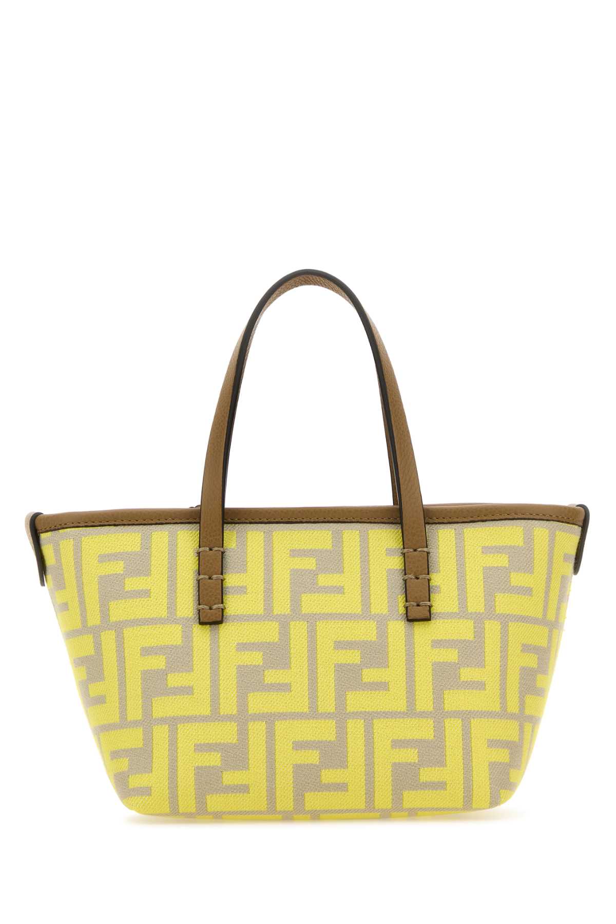 Shop Fendi Embroidered Fabric Mini Roll Handbag In Beigepomelosandos