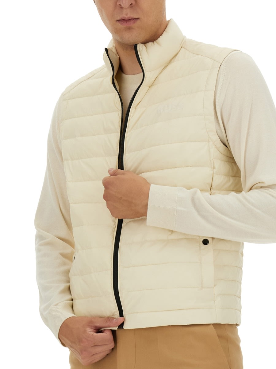 Shop Hugo Boss Walking Vest In White